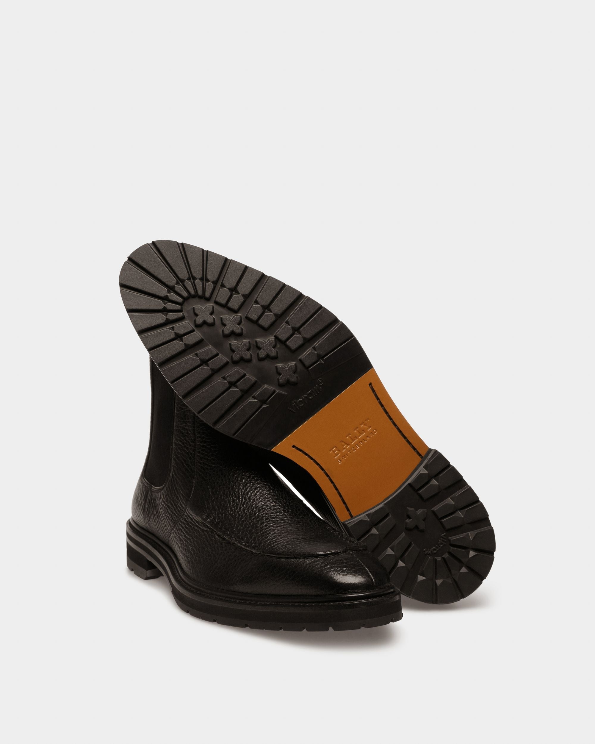 Mirno Leather Booties In Black - Men's - Bally - 05