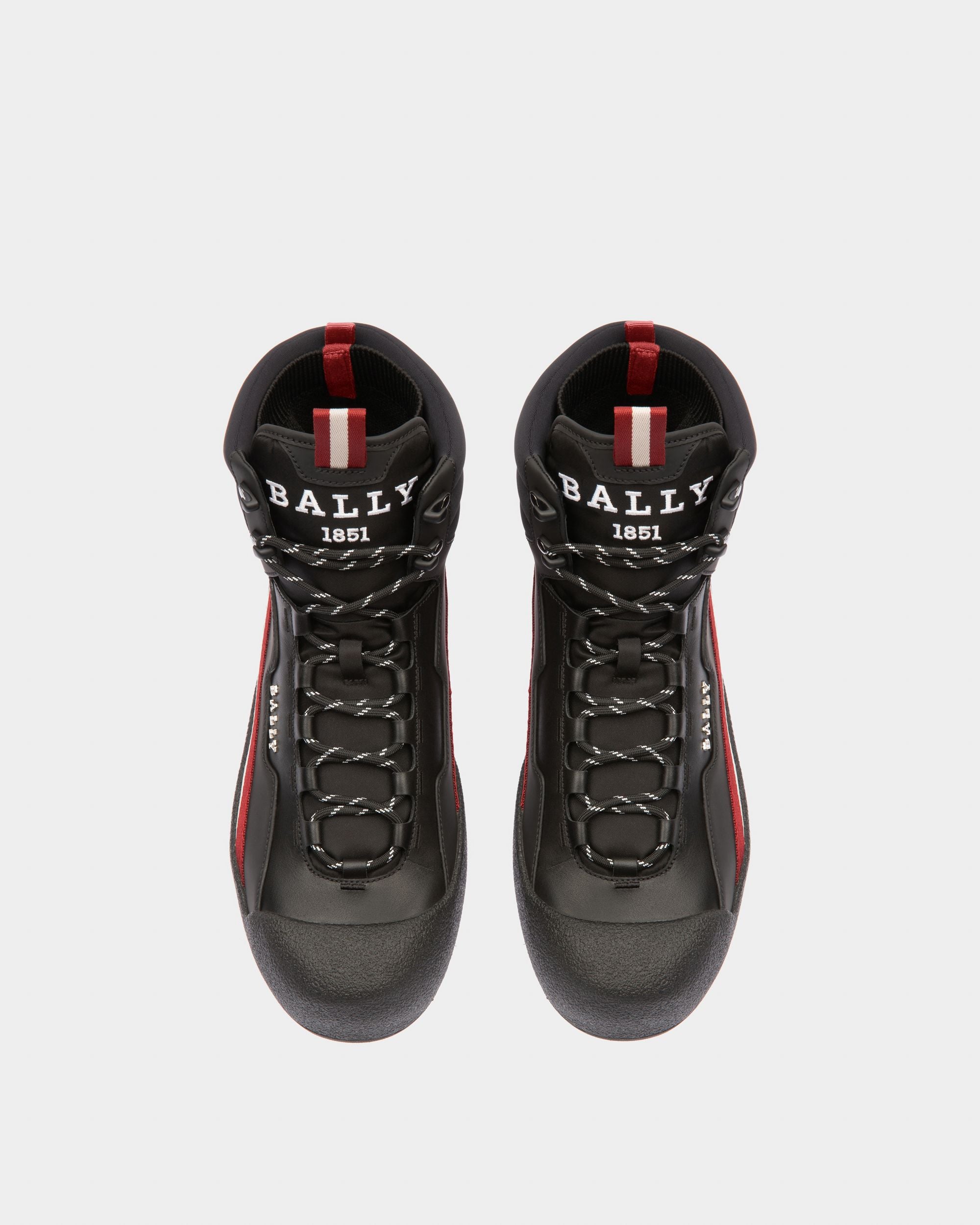 Clyde Leather Snow Boots In Black - Men's - Bally - 02