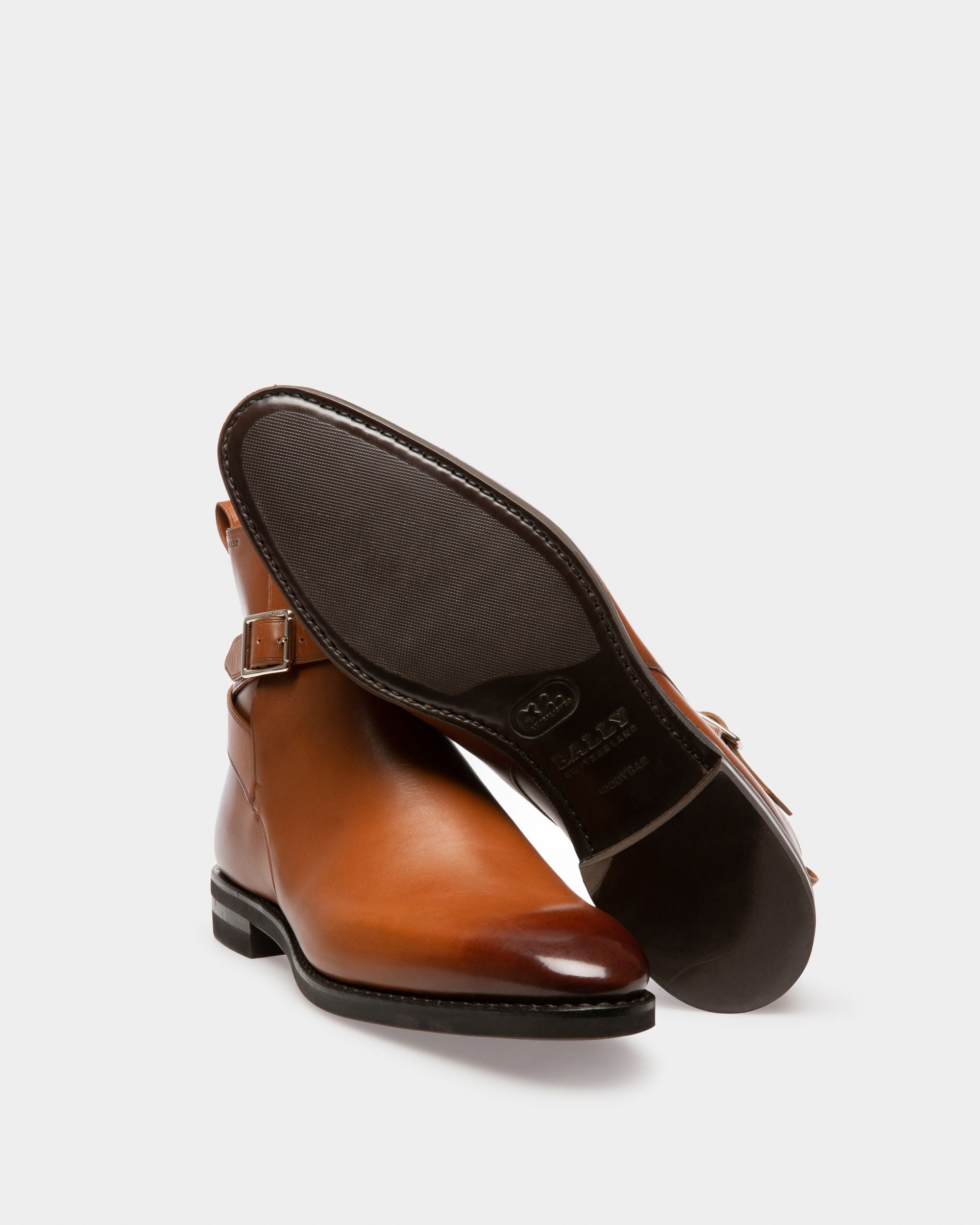 Scaviel Leather Boots In Brown - Men's - Bally - 05