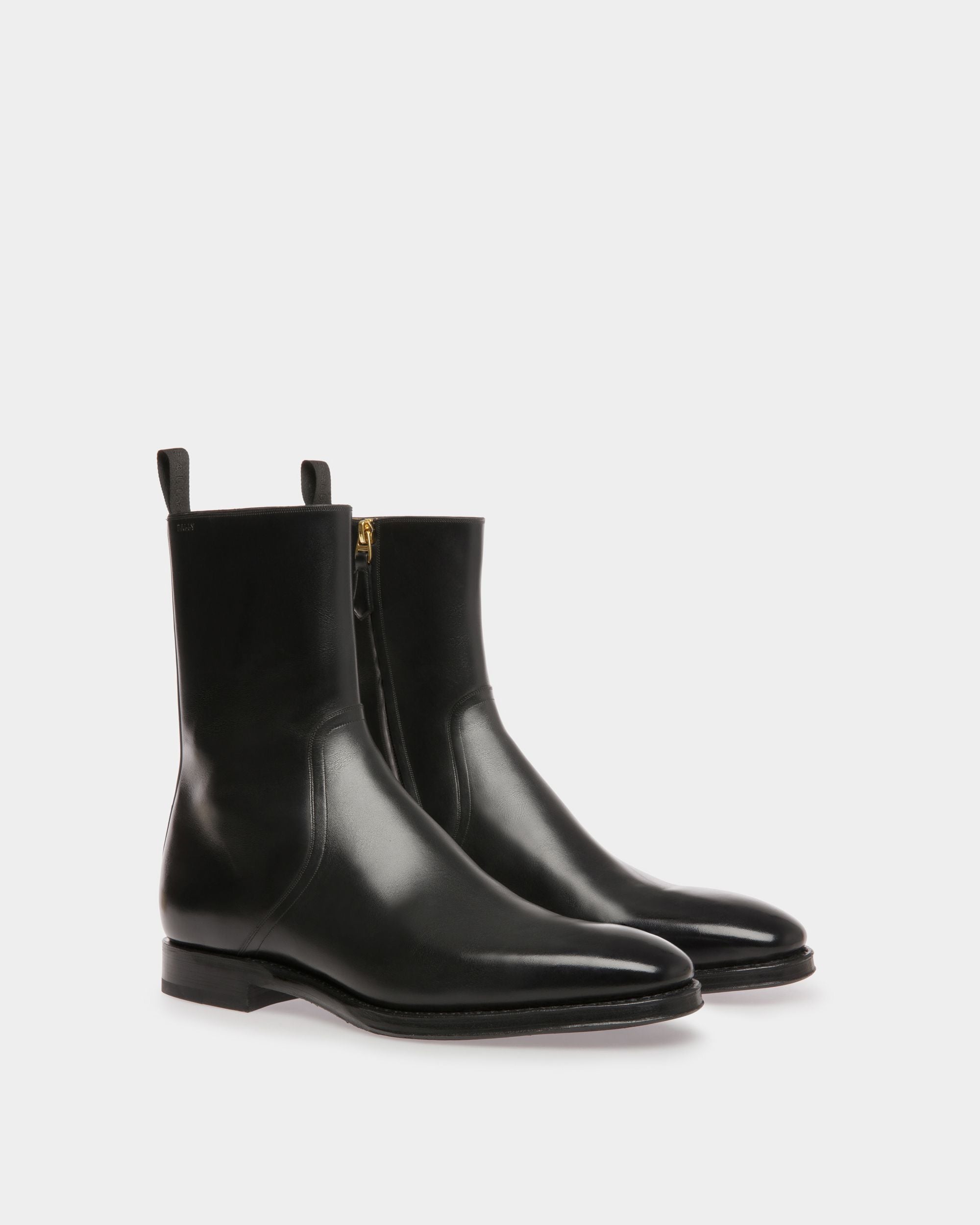 Scribe Booties In Black Leather - Men's - Bally - 02