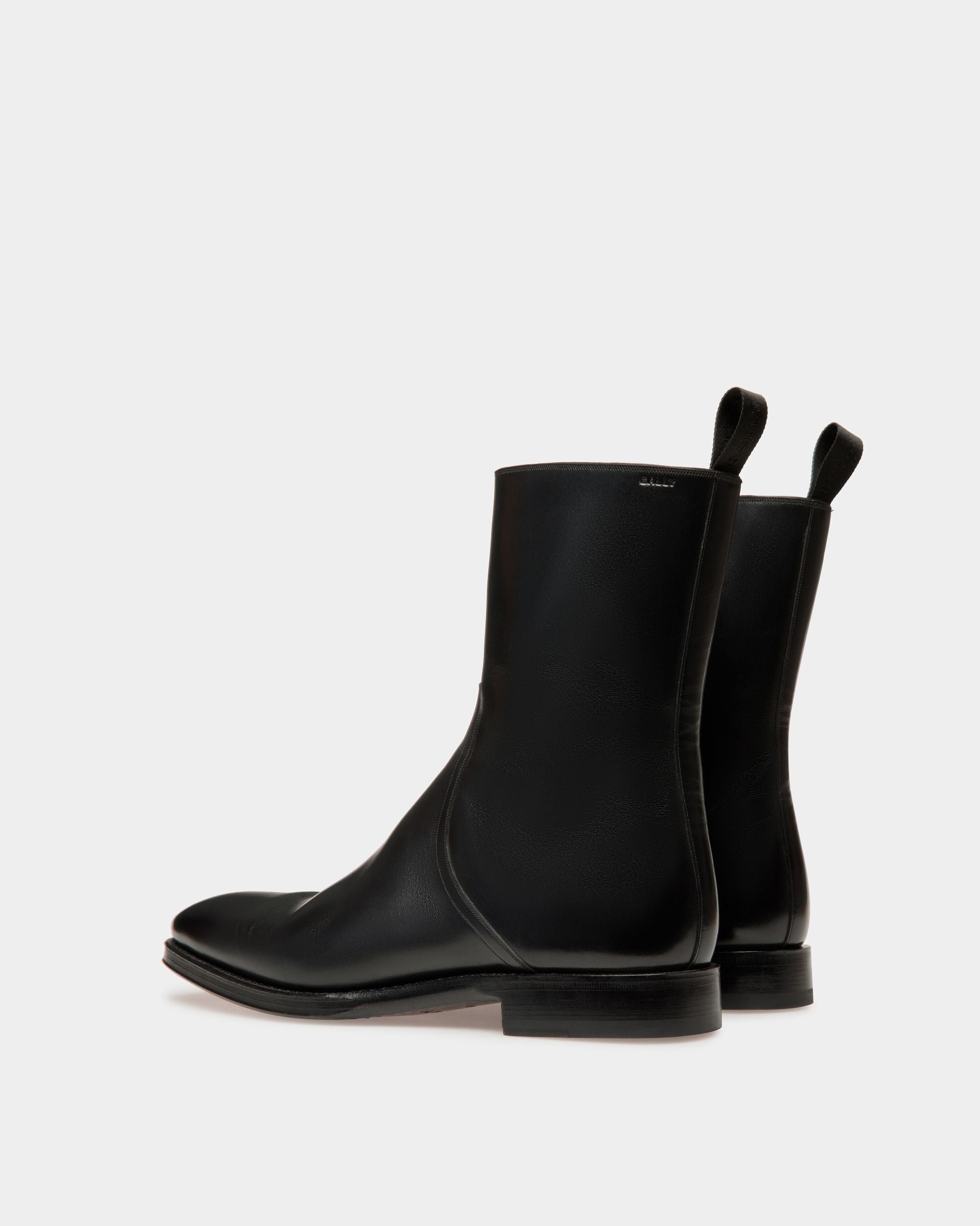 Scribe Booties In Black Leather - Men's - Bally - 03