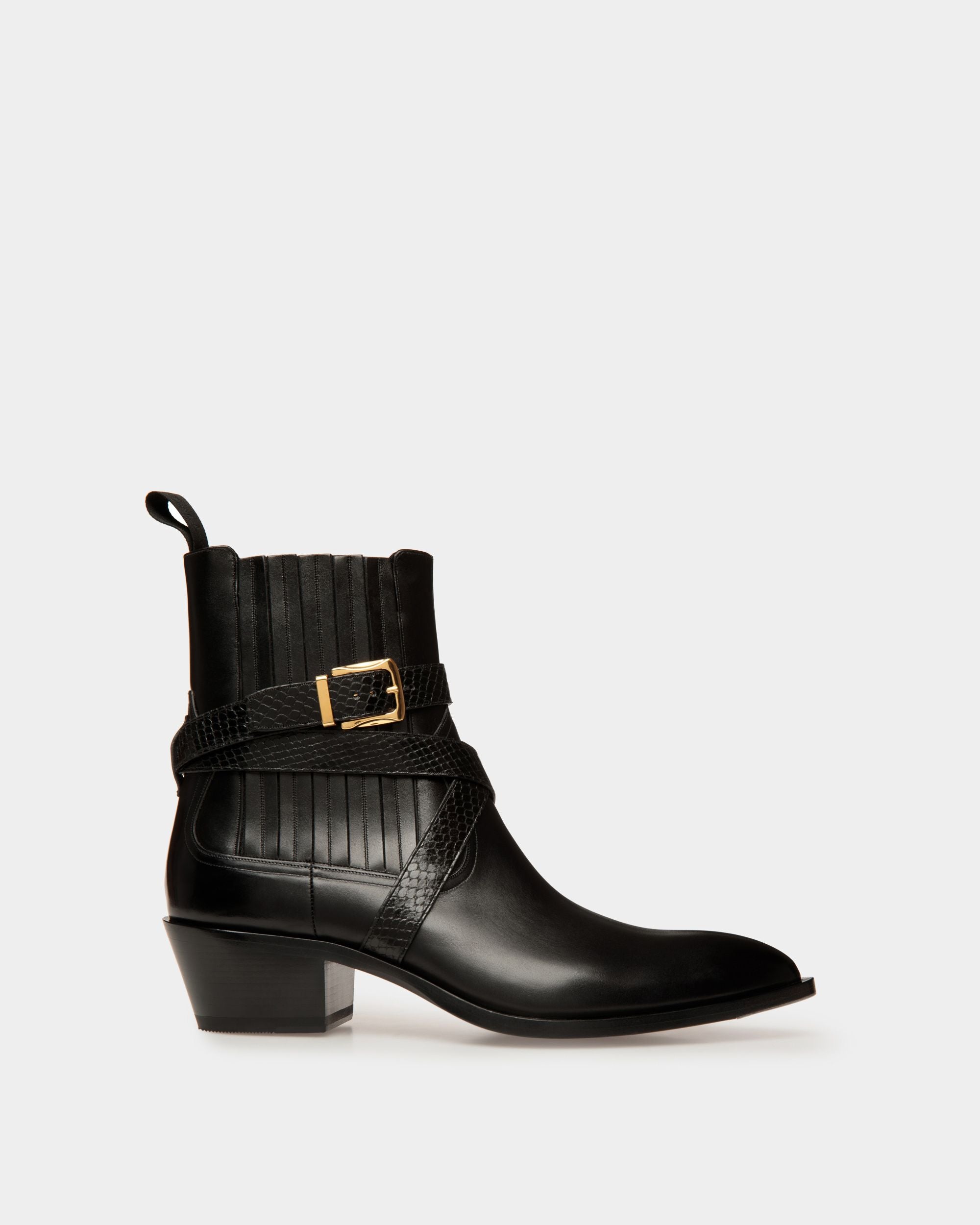 Vegas Booties In Black Leather - Men's - Bally - 01