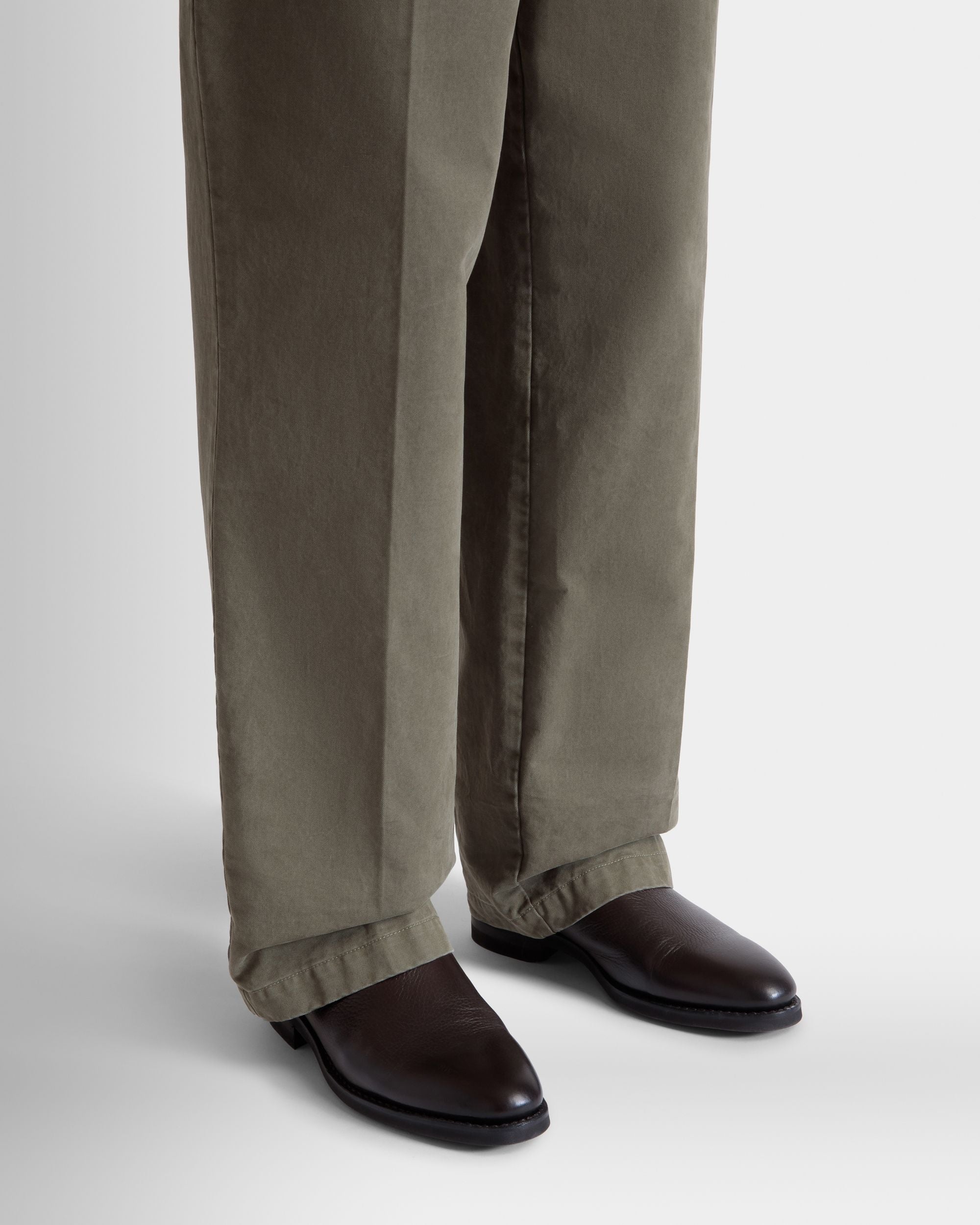 Scribe Un Bootie In Ebano Deer Leather - Men's - Bally - 02