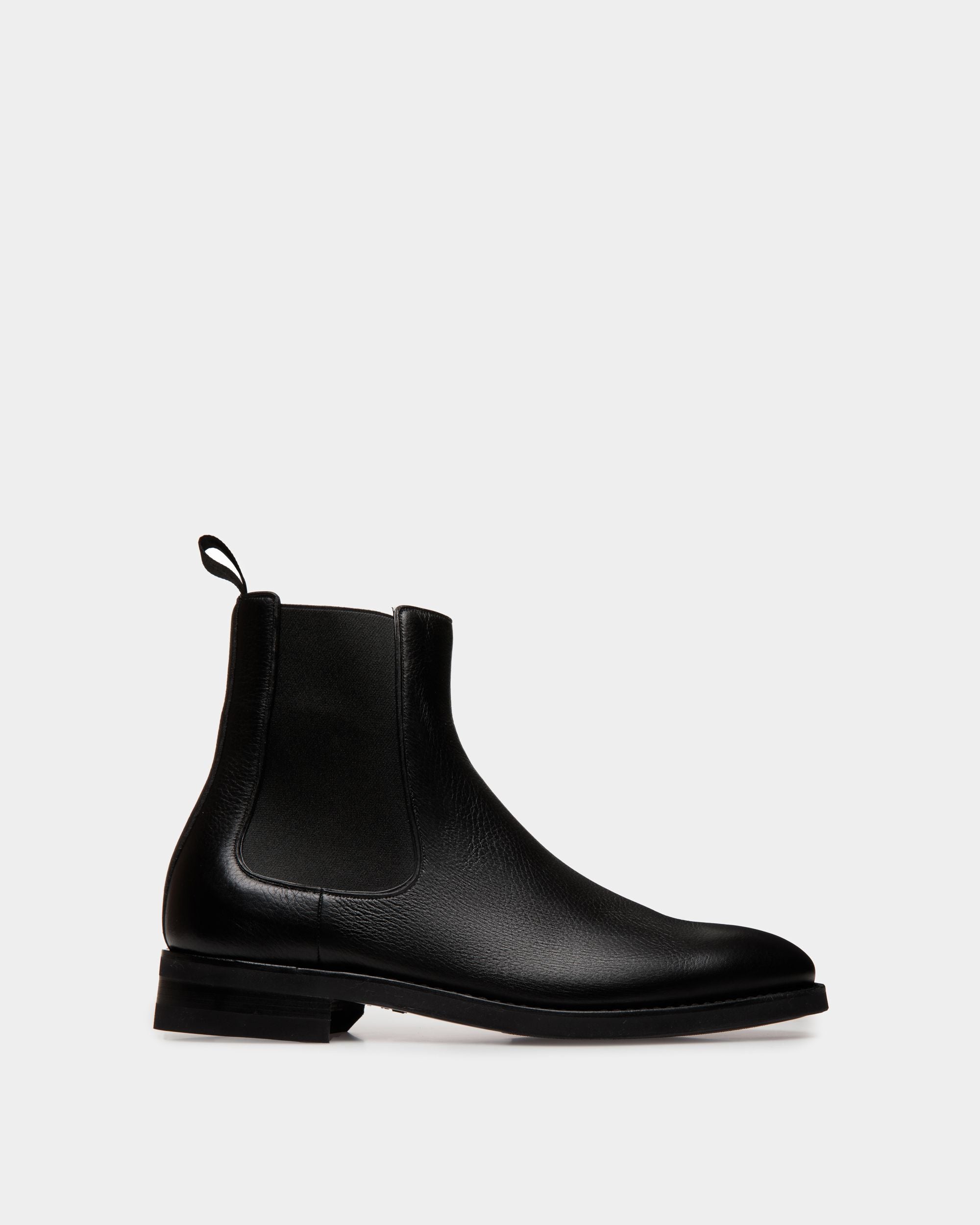 Scribe Un Bootie in Black Deer Leather - Men's - Bally - 01