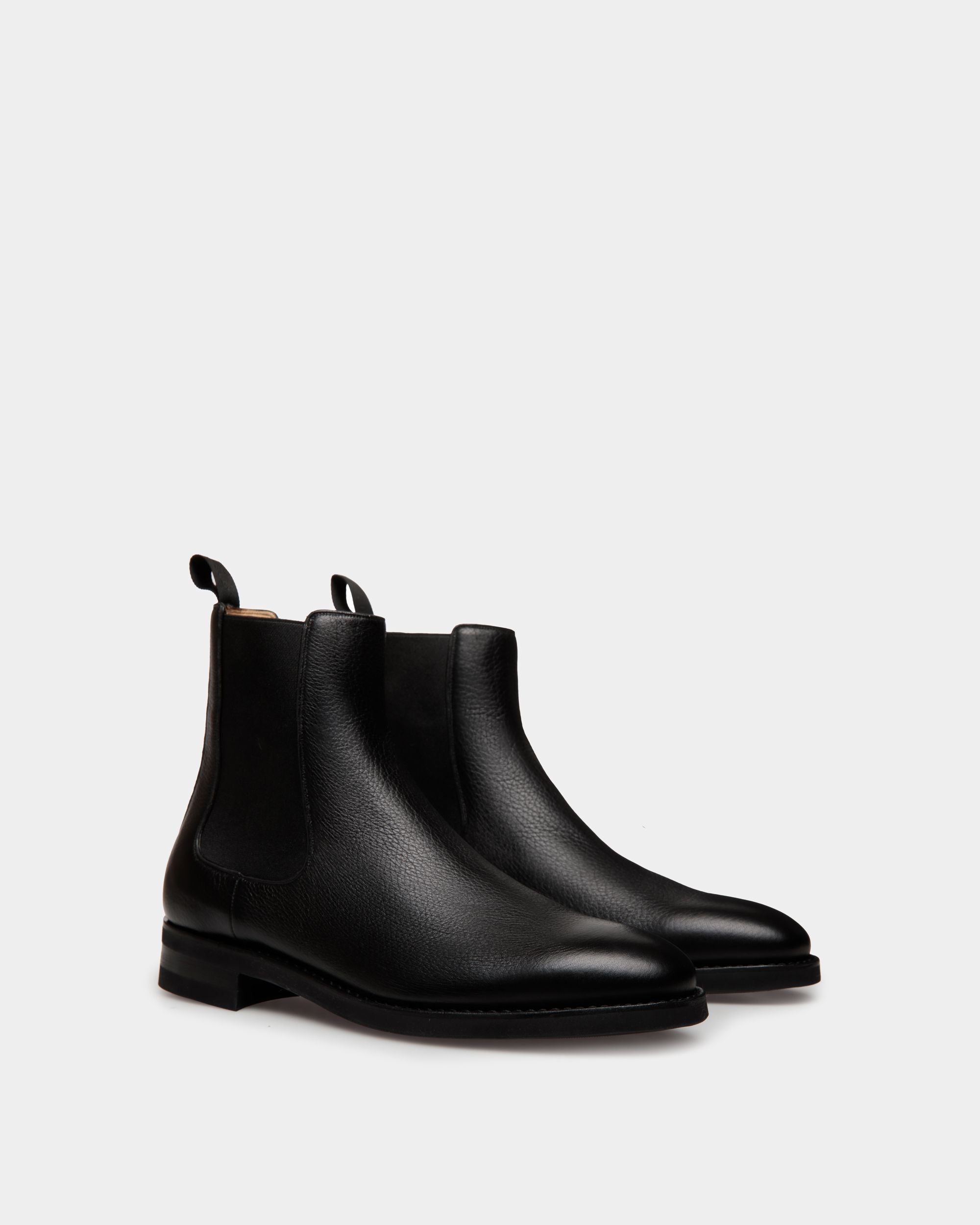 Scribe Un Bootie in Black Deer Leather - Men's - Bally - 02