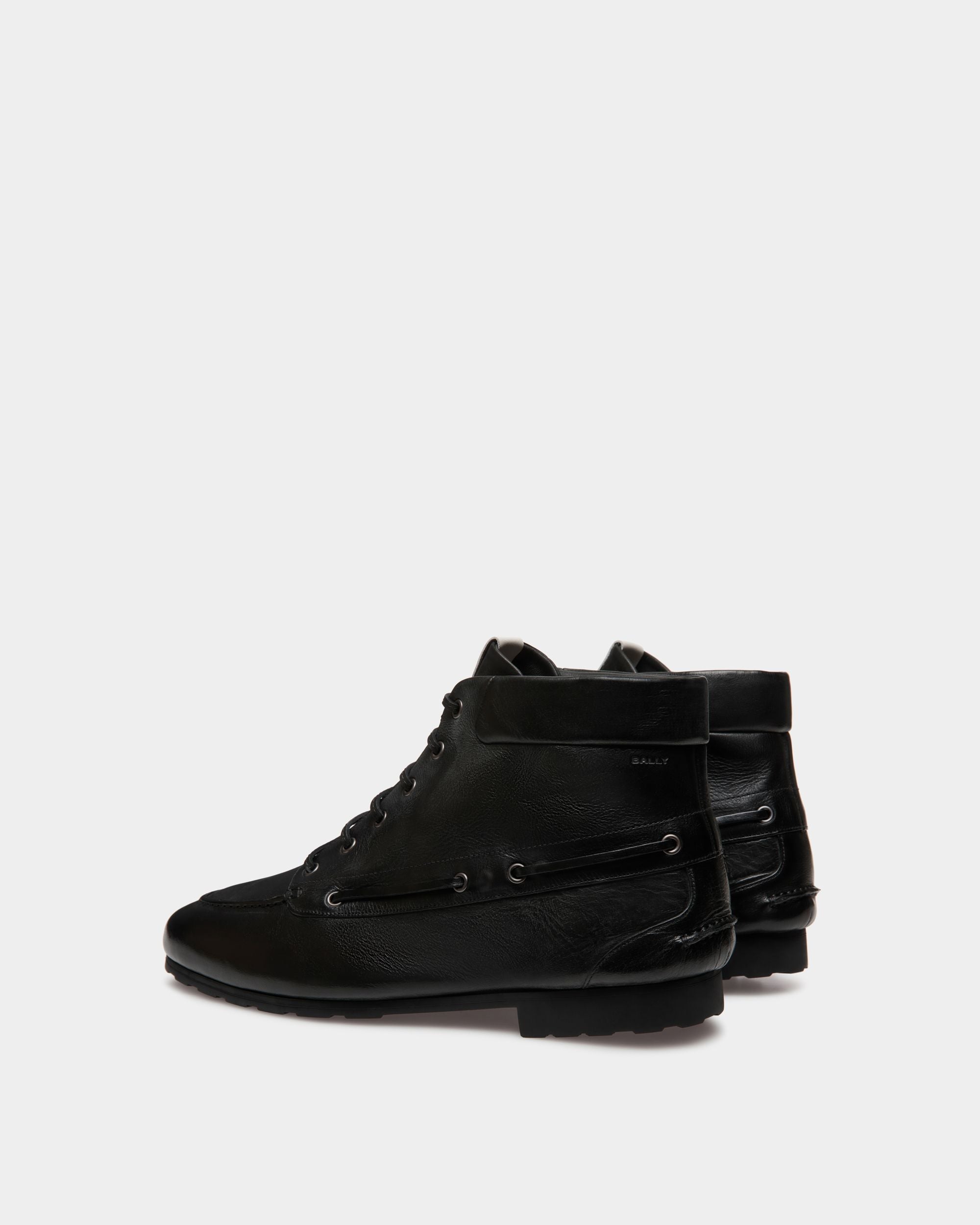 Plume Bootie In Black Leather - Men's - Bally - 04
