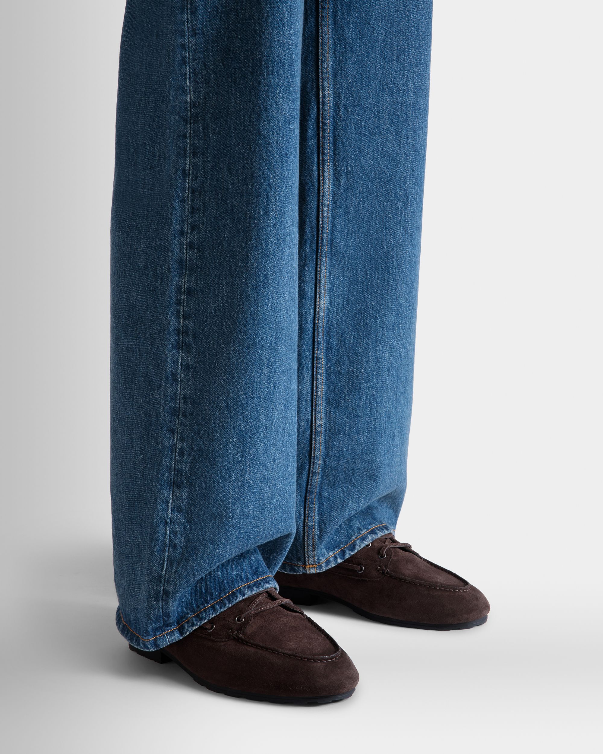 Plume Bootie In Ebano Suede - Men's - Bally - 02