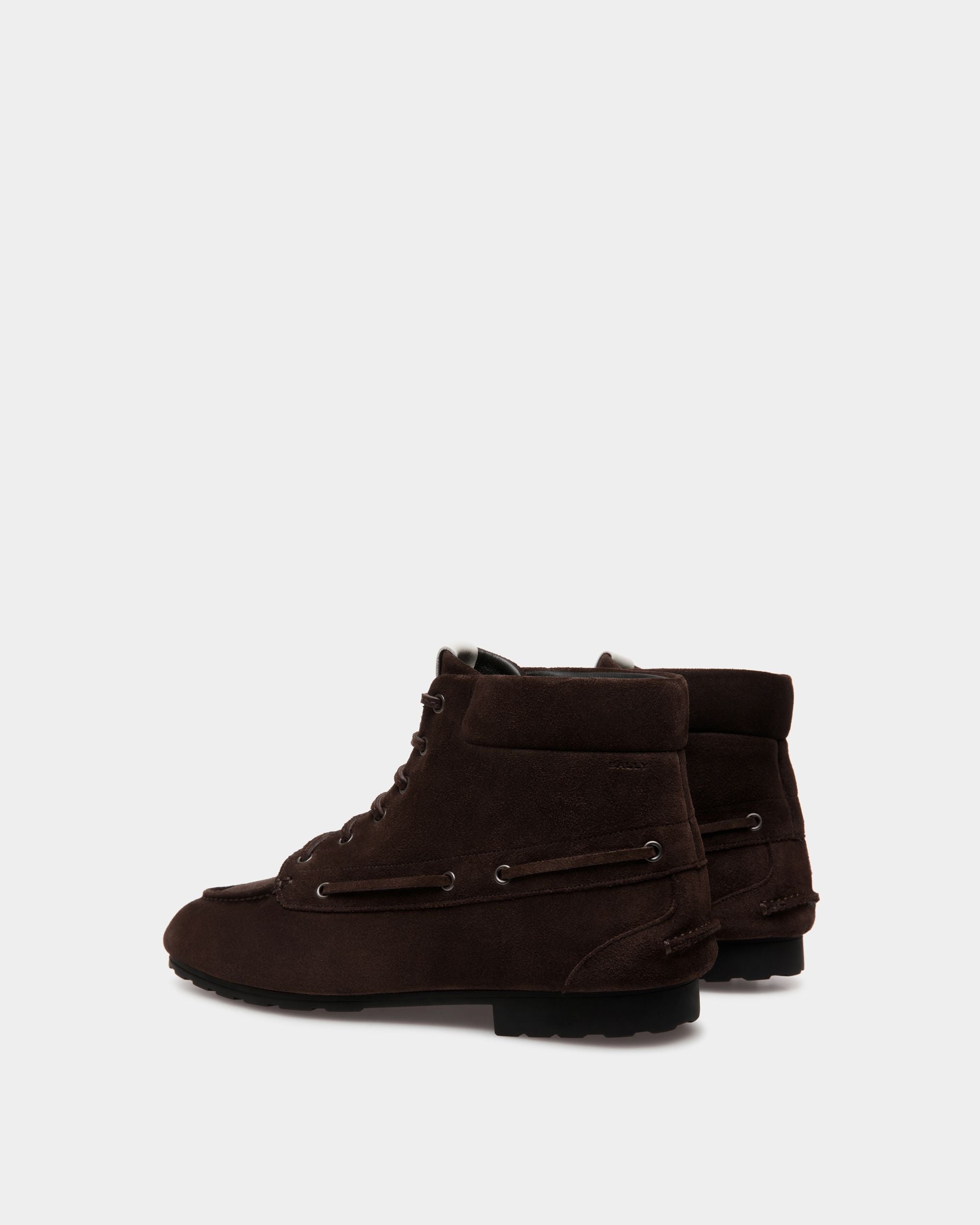 Plume Bootie In Ebano Suede - Men's - Bally - 04