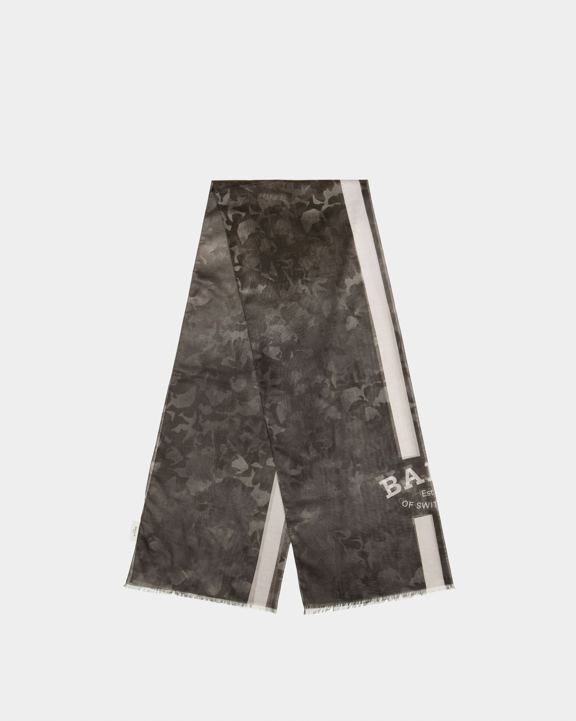 Cotton Scarf In Black - Men's - Bally - 01