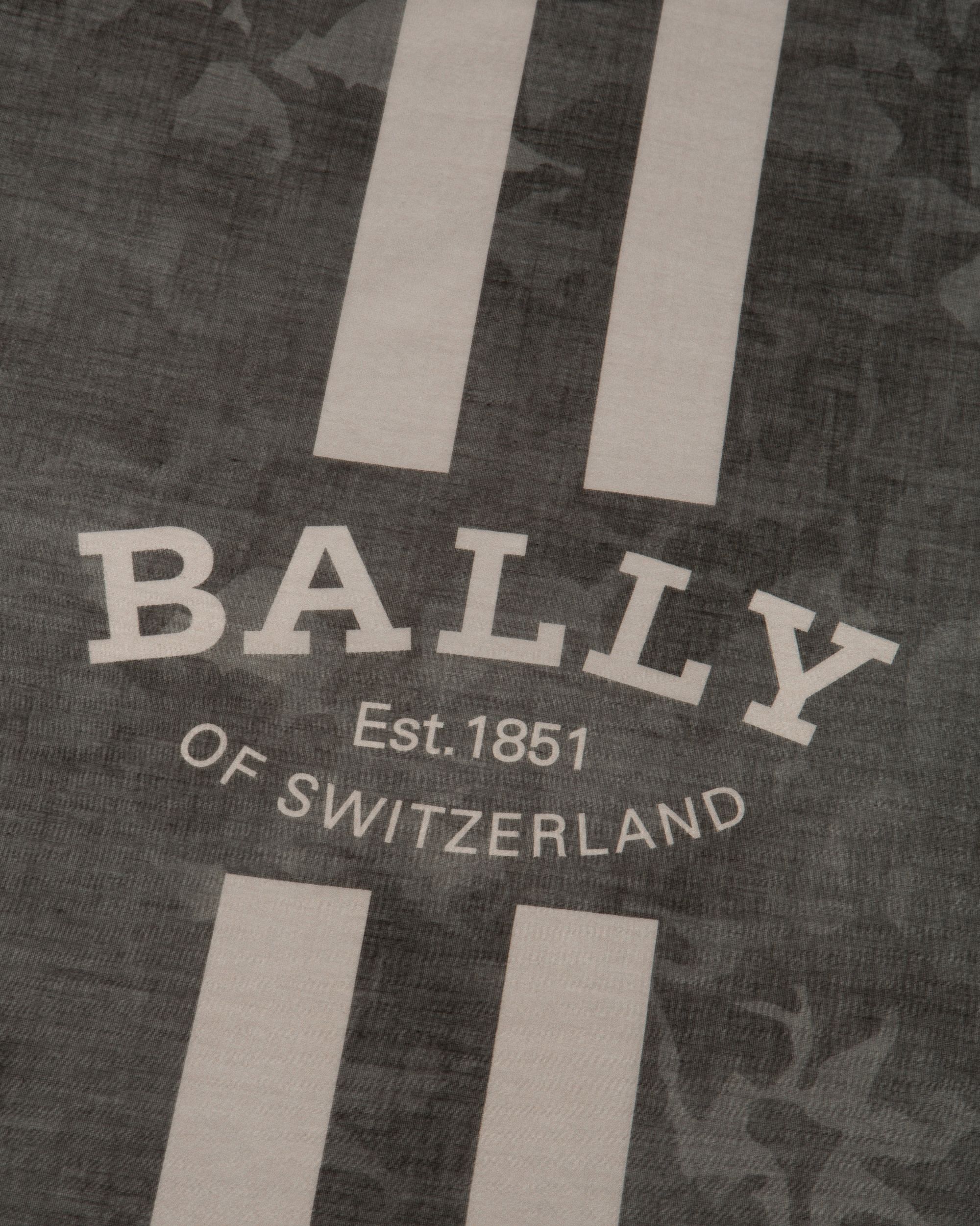 Cotton Scarf In Black - Men's - Bally - 03