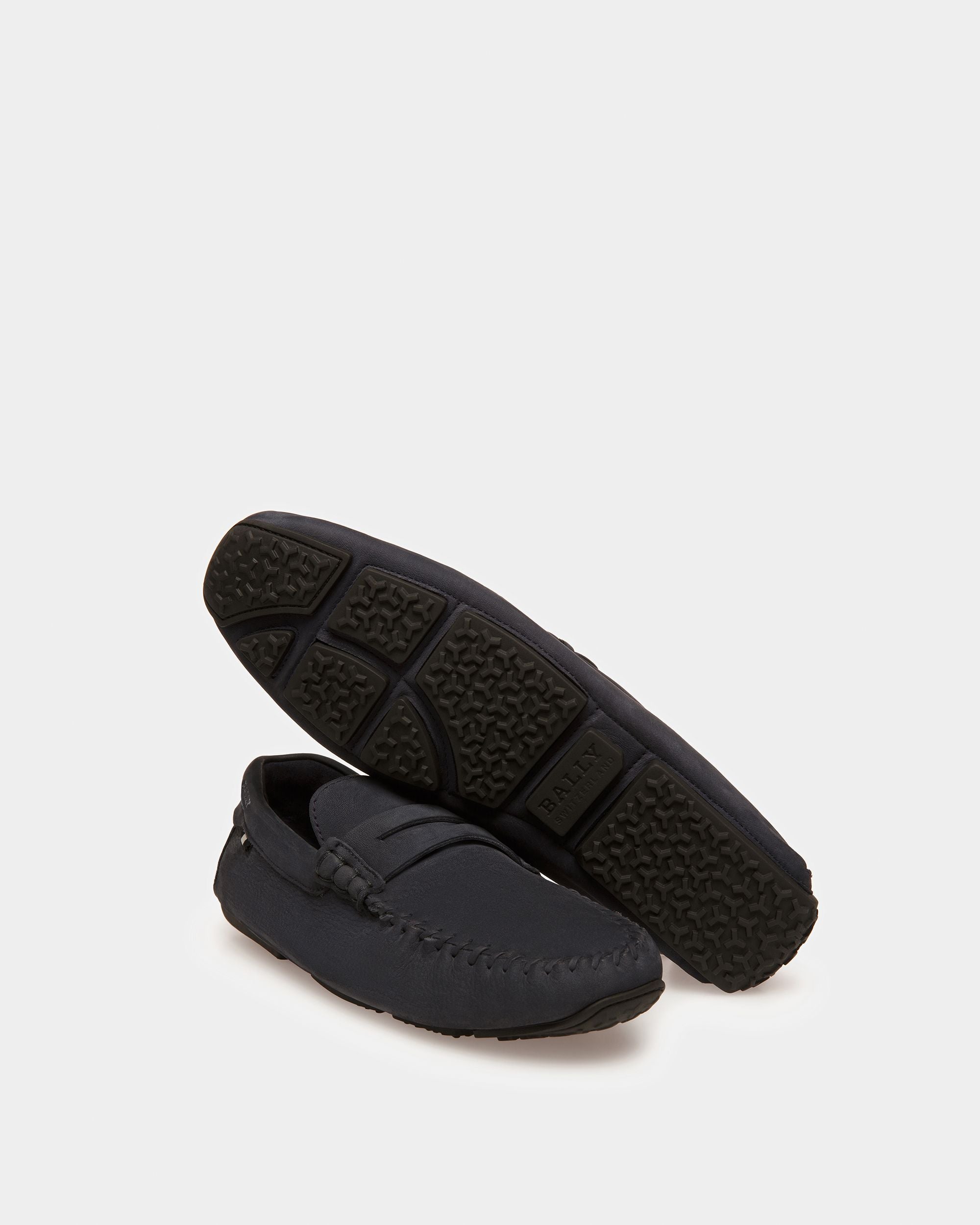 Pier Leather Drivers In Midnight - Men's - Bally - 04