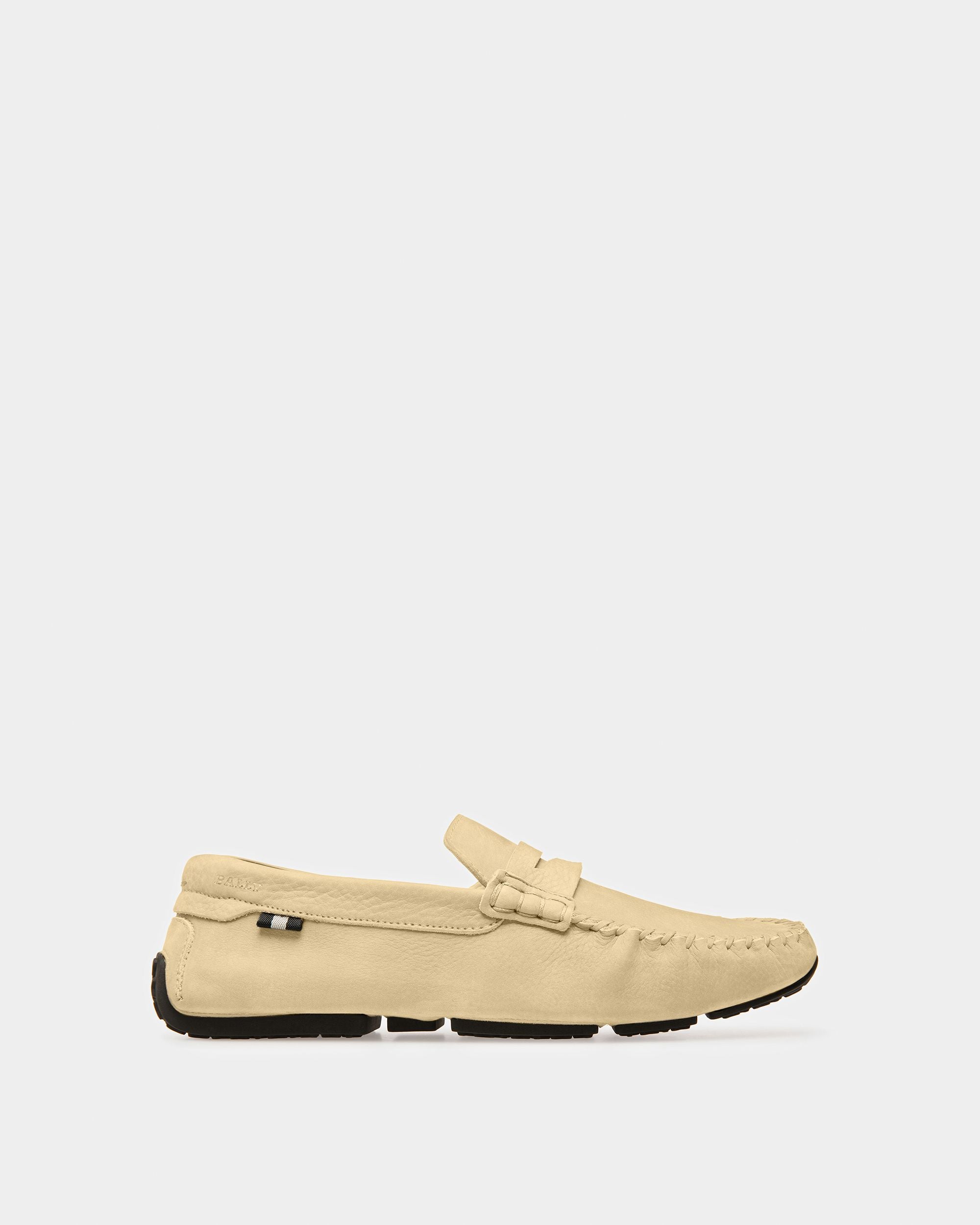 Pier Leather Drivers In Fossil - Men's - Bally - 01