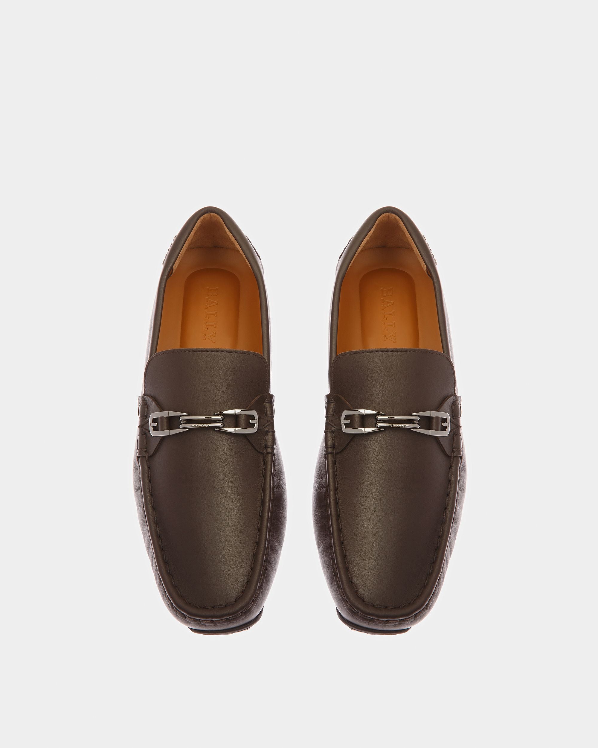 Pinter Leather Drivers In Brown - Men's - Bally - 02