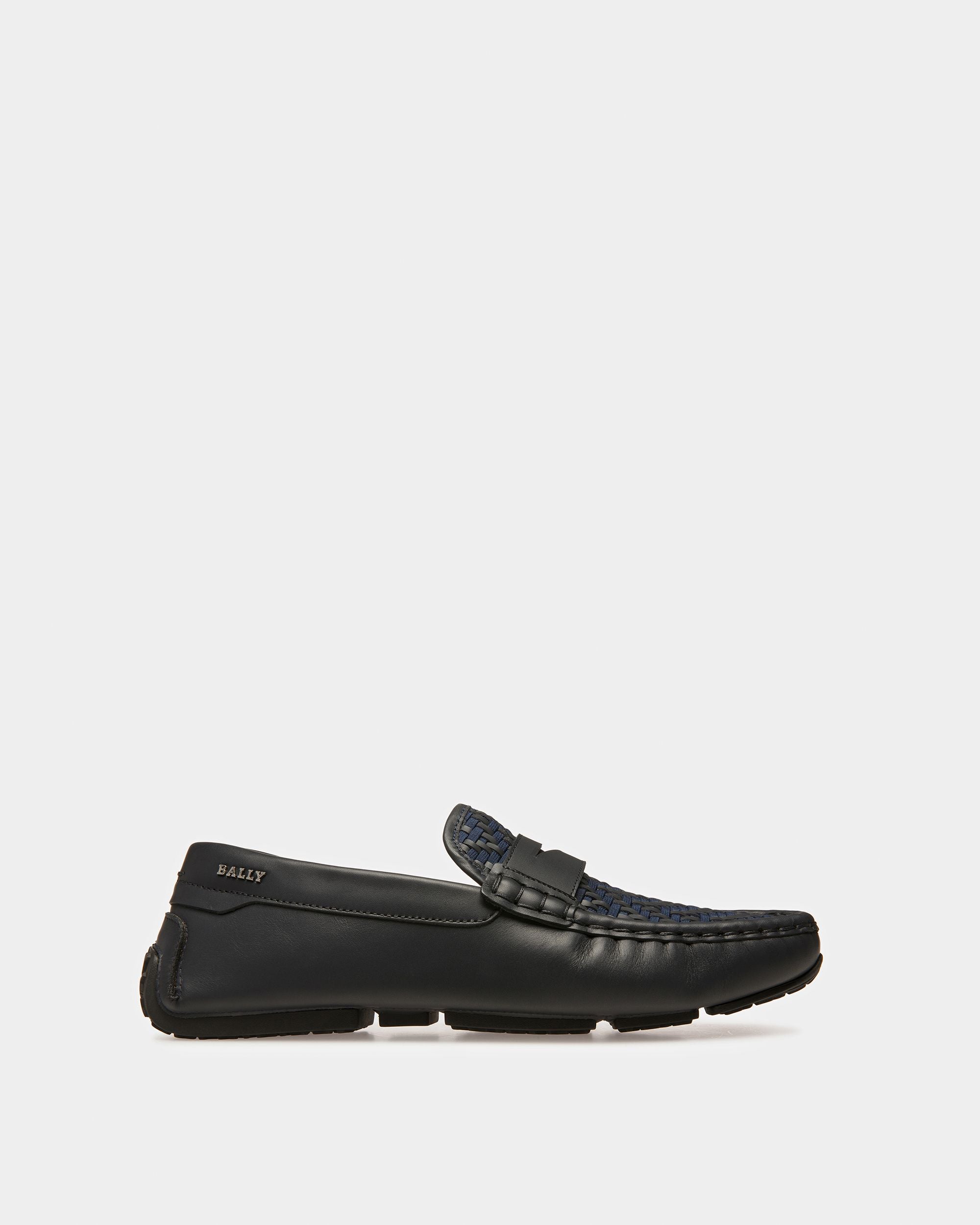 Pilos Leather Drivers In Midnight - Men's - Bally - 01