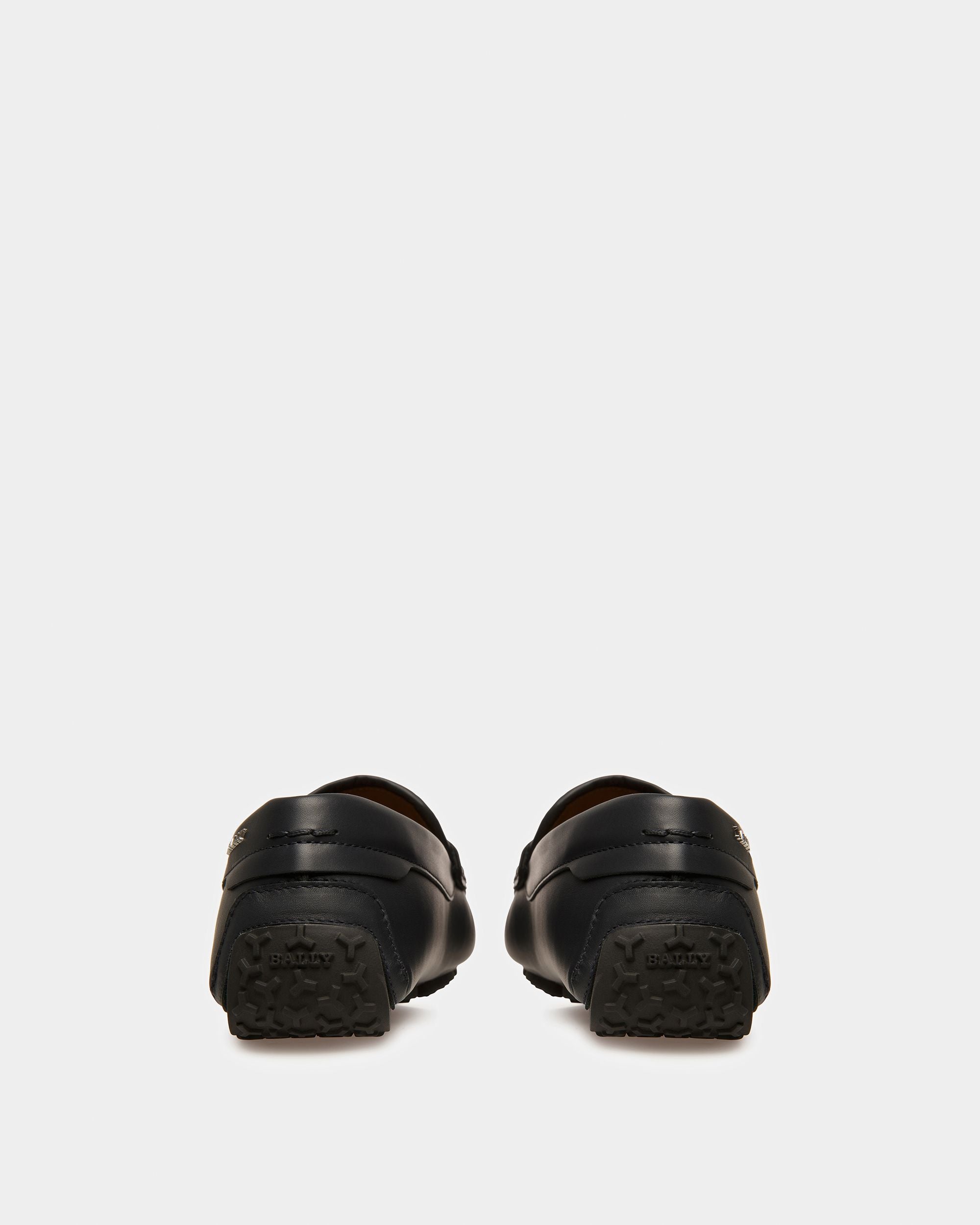 Pilos Leather Drivers In Midnight - Men's - Bally - 04