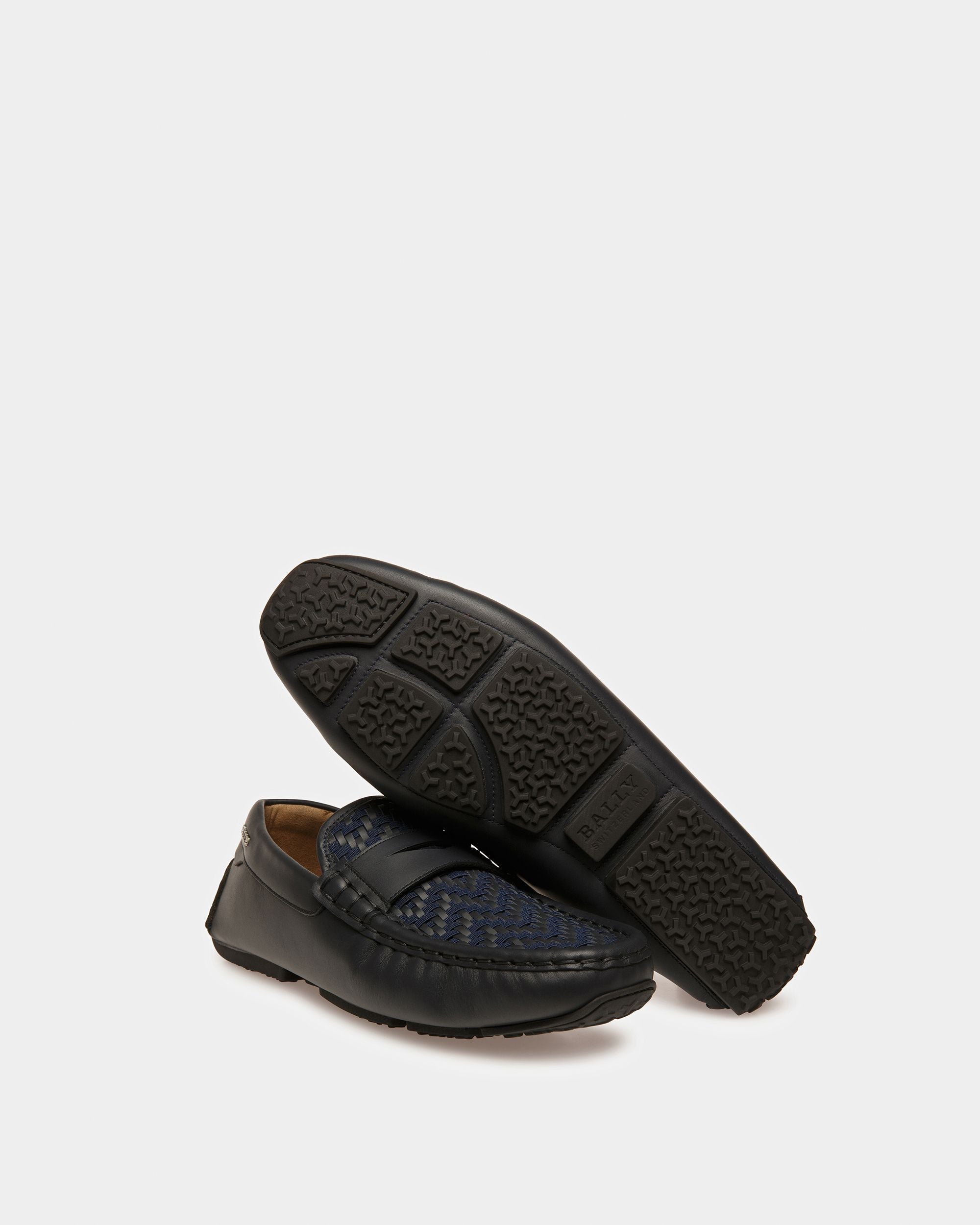 Pilos Leather Drivers In Midnight - Men's - Bally - 05