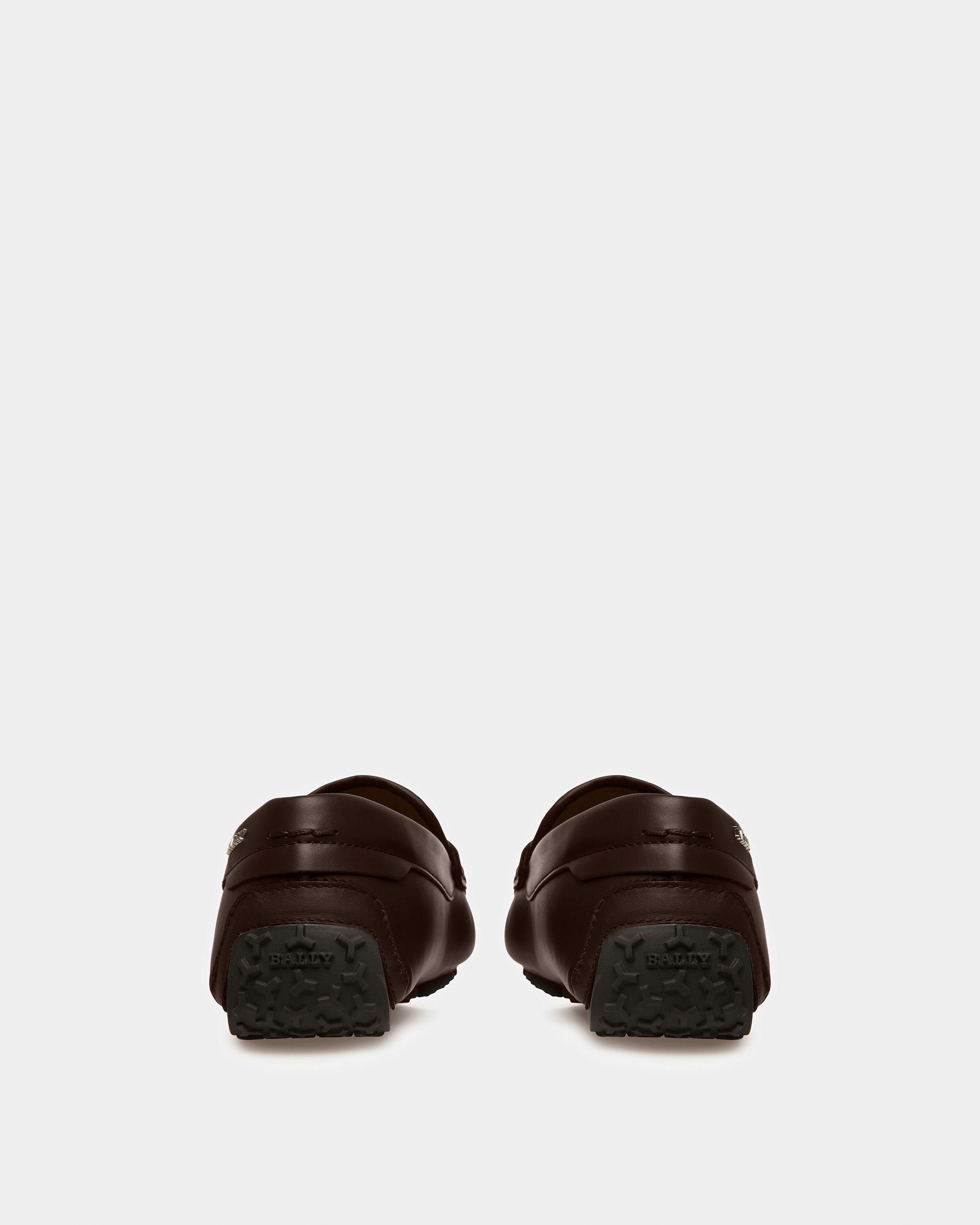 Pilos Leather Drivers In Brown - Men's - Bally - 04