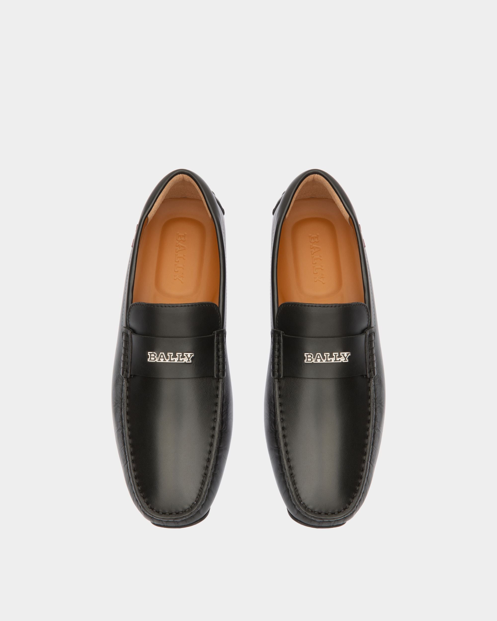 Palsy Leather Drivers In Black - Men's - Bally - 02