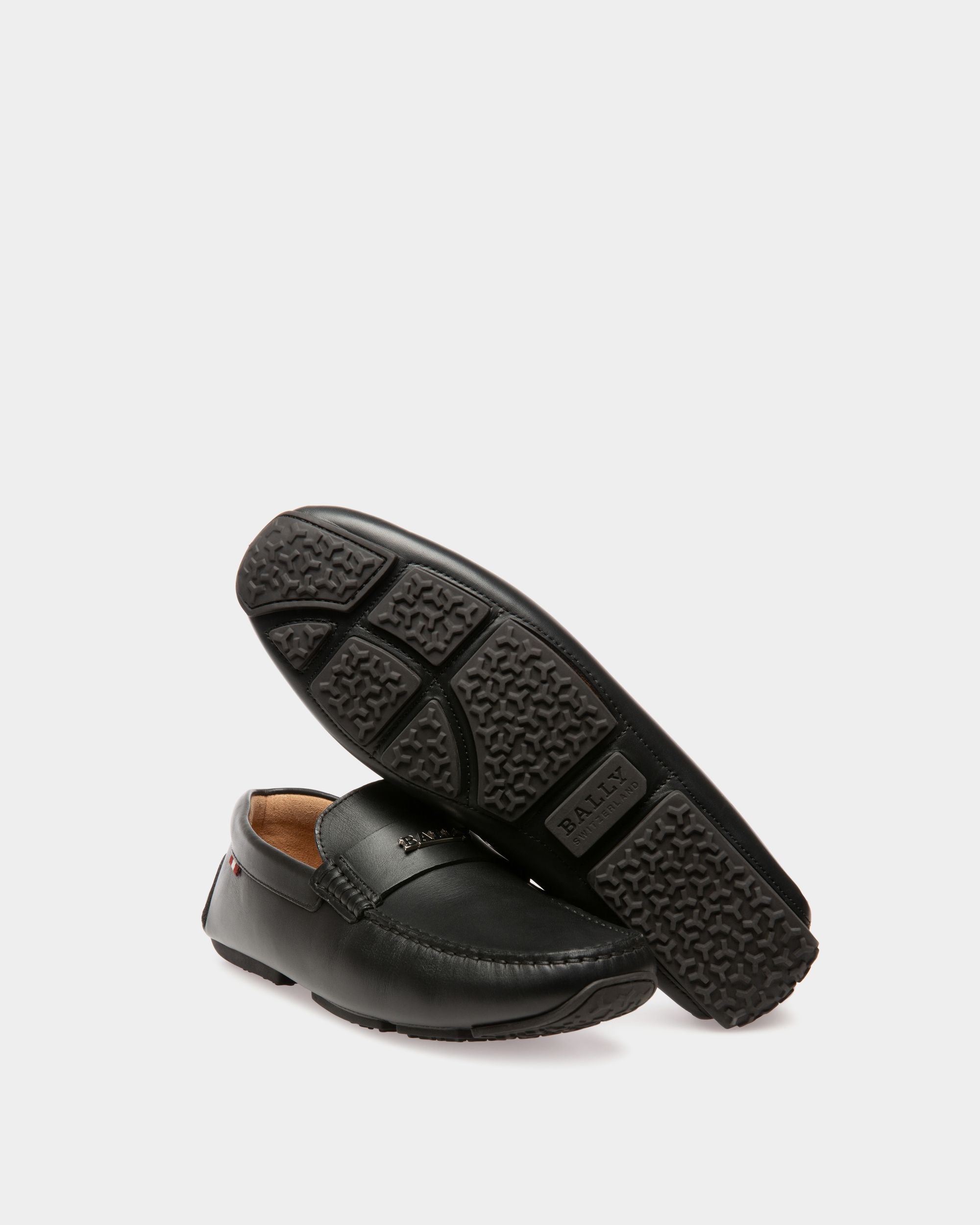 Palsy Leather Drivers In Black - Men's - Bally - 05