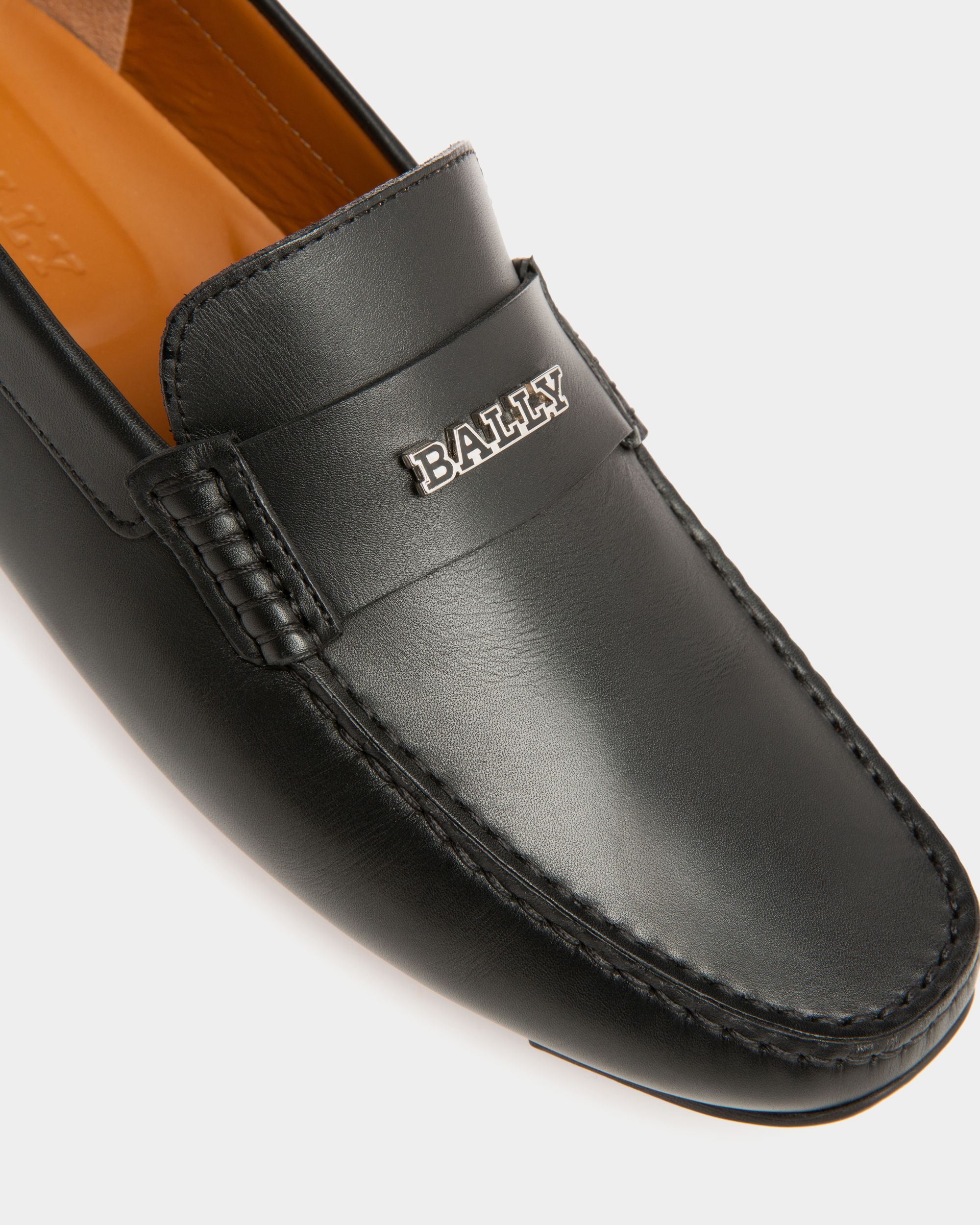 Palsy Leather Drivers In Black - Men's - Bally - 06