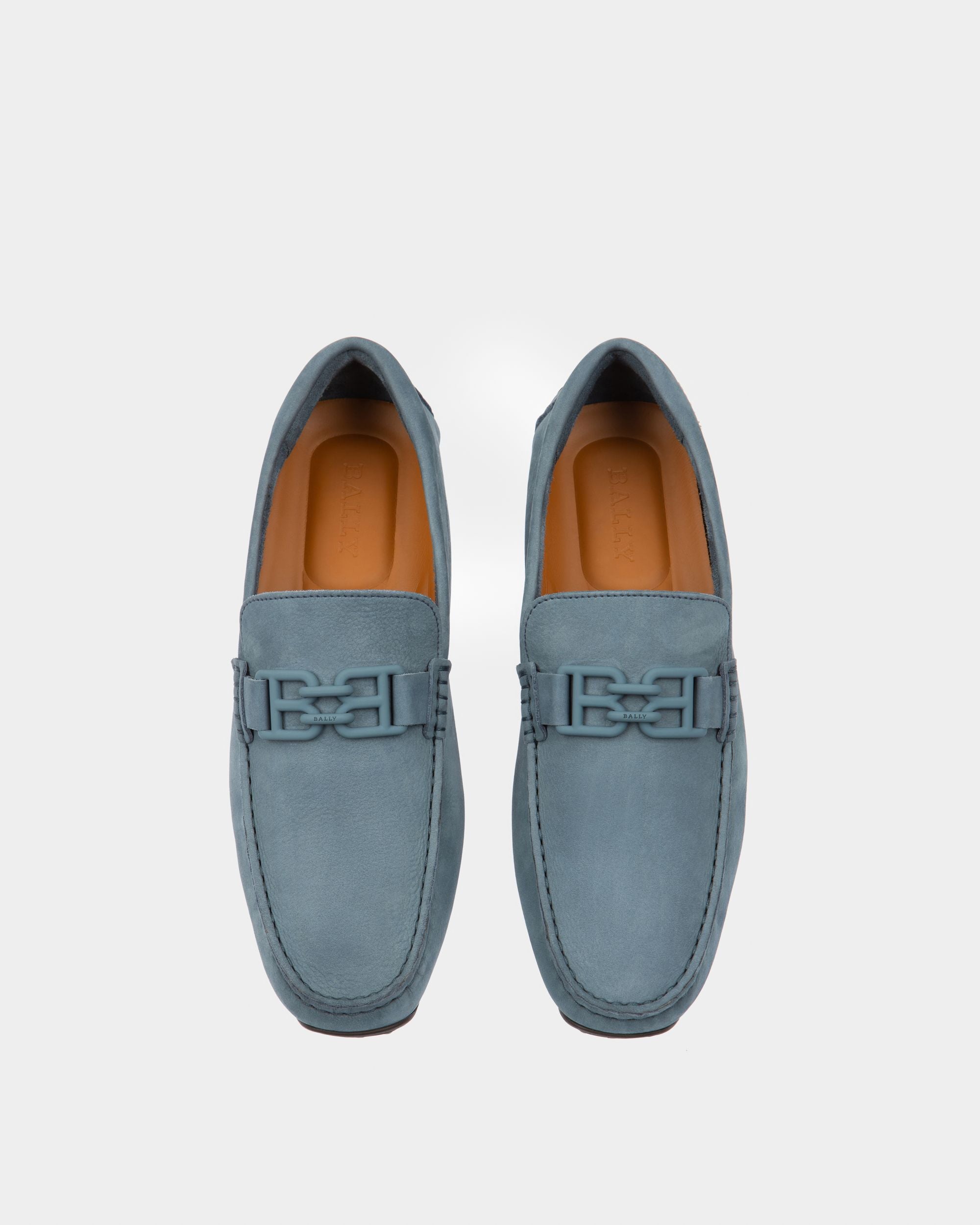 Parsal Leather Drivers In Blue - Men's - Bally - 02