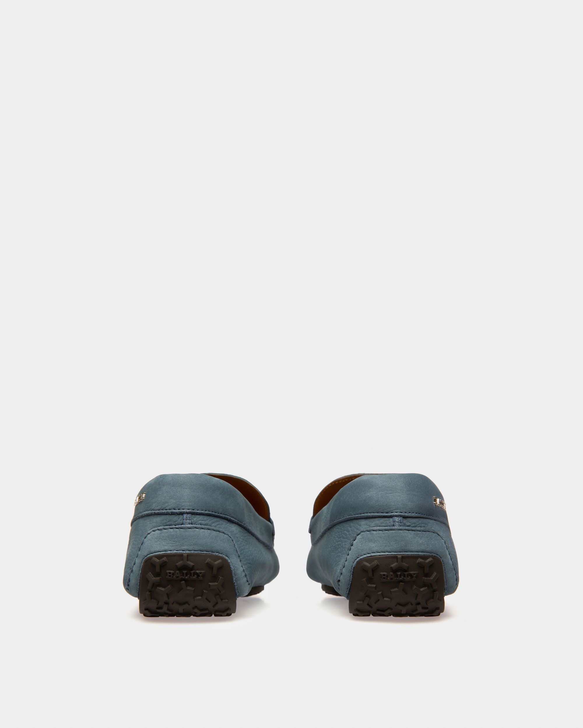 Parsal Leather Drivers In Blue - Men's - Bally - 03