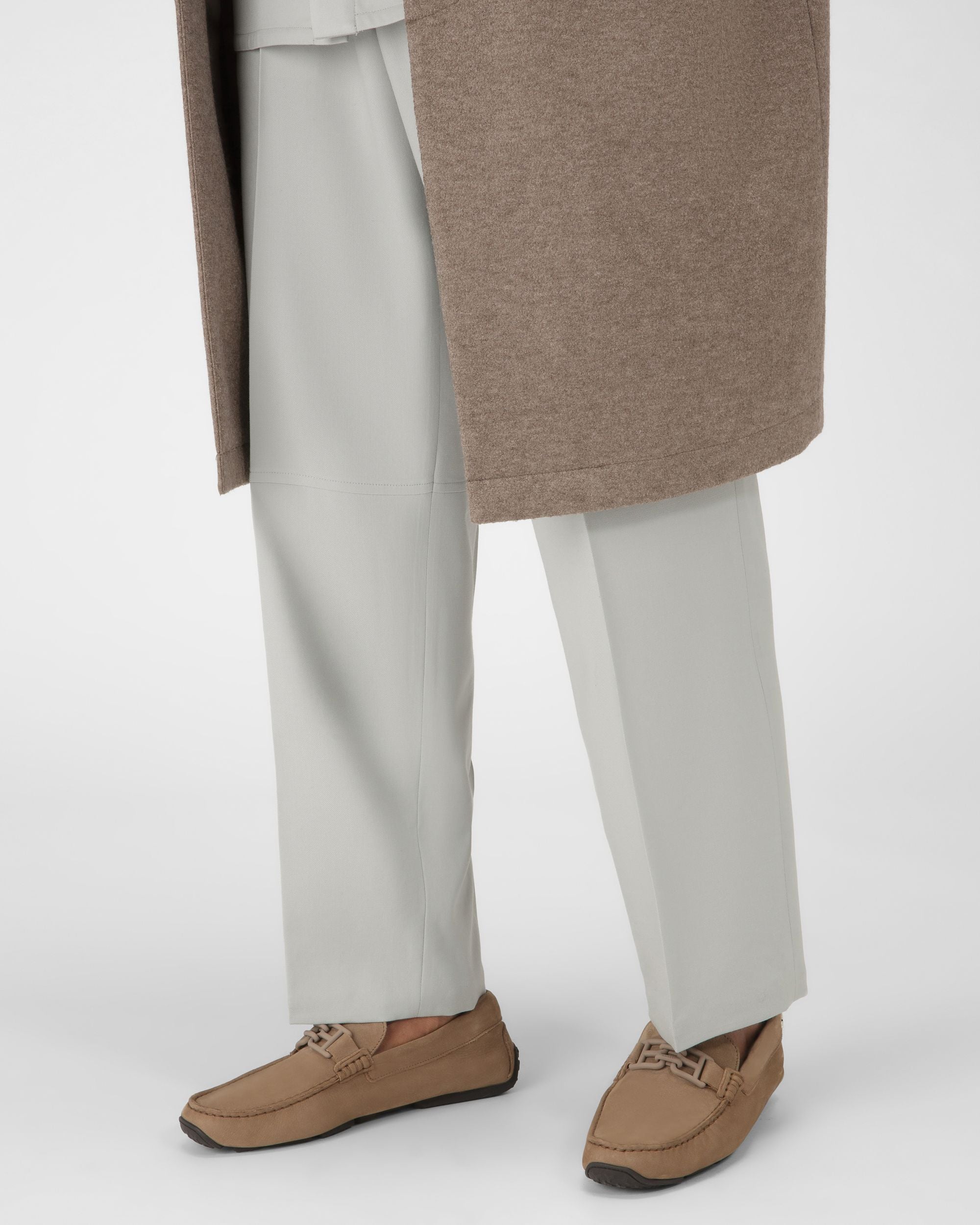 Parsal Leather Drivers In Taupe - Men's - Bally - 02