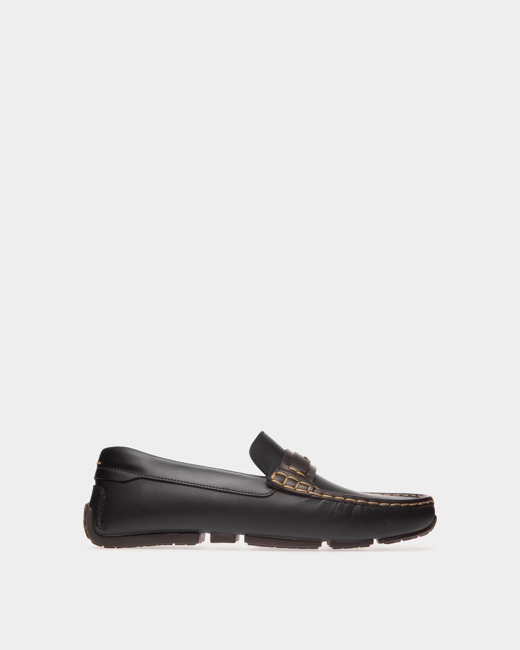 Prince Leather Drivers In Black - Men's - Bally - 01