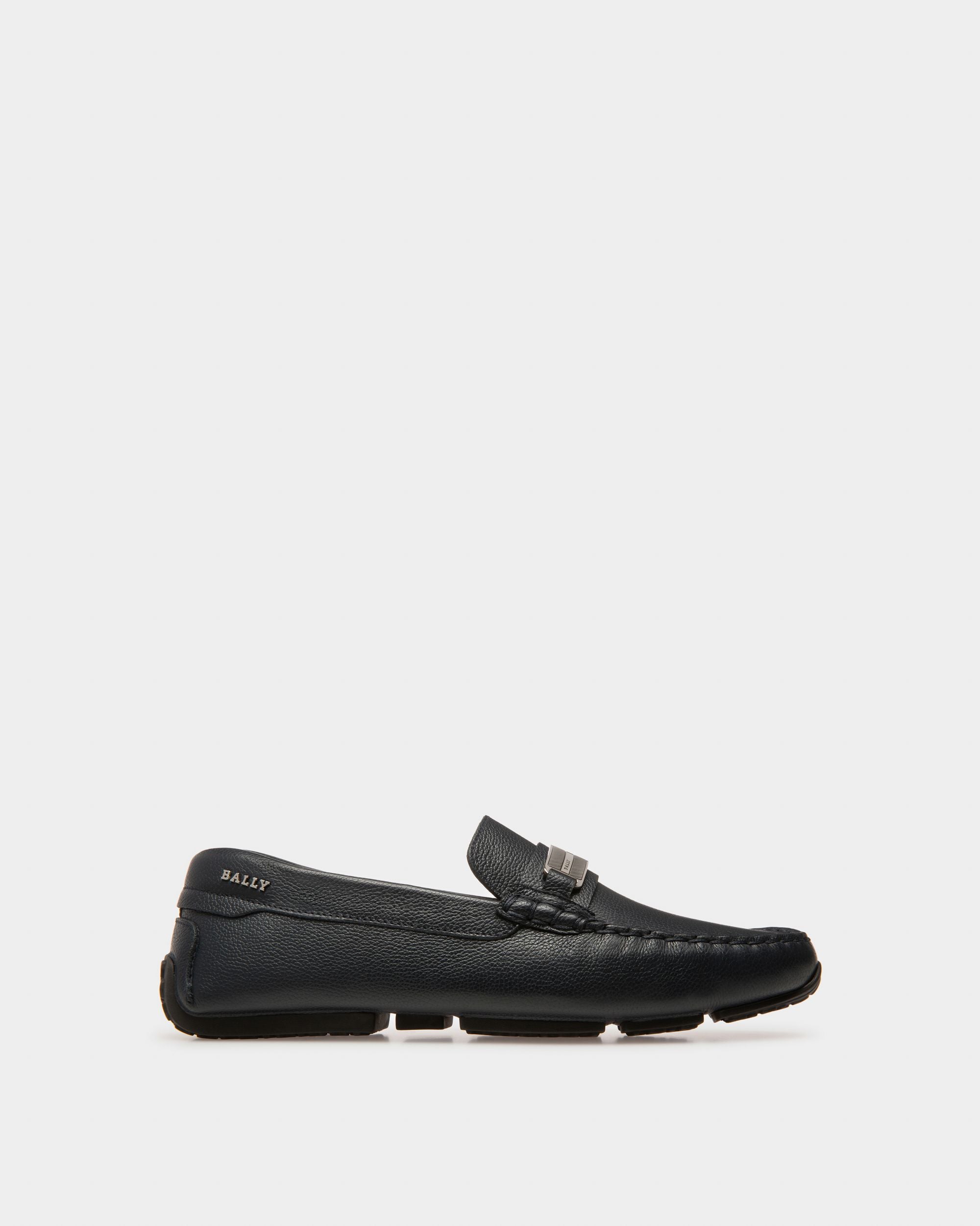 Paryse Leather Drivers In Navy - Men's - Bally - 01
