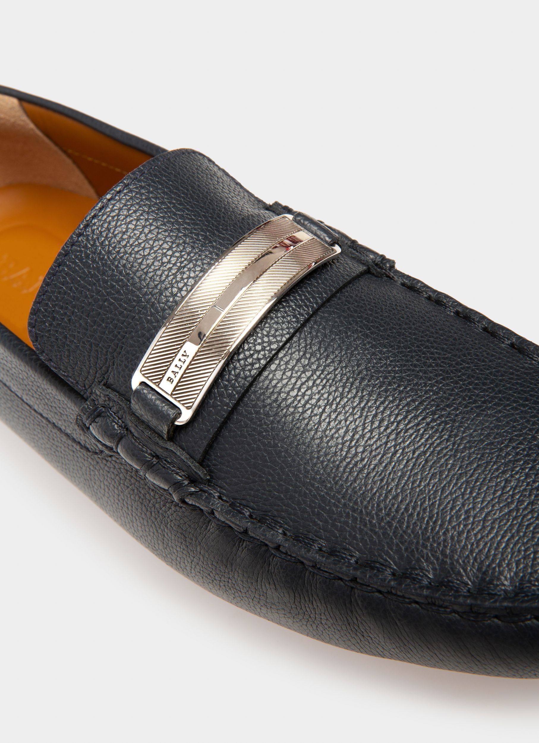 Paryse Leather Drivers In Navy - Men's - Bally - 06