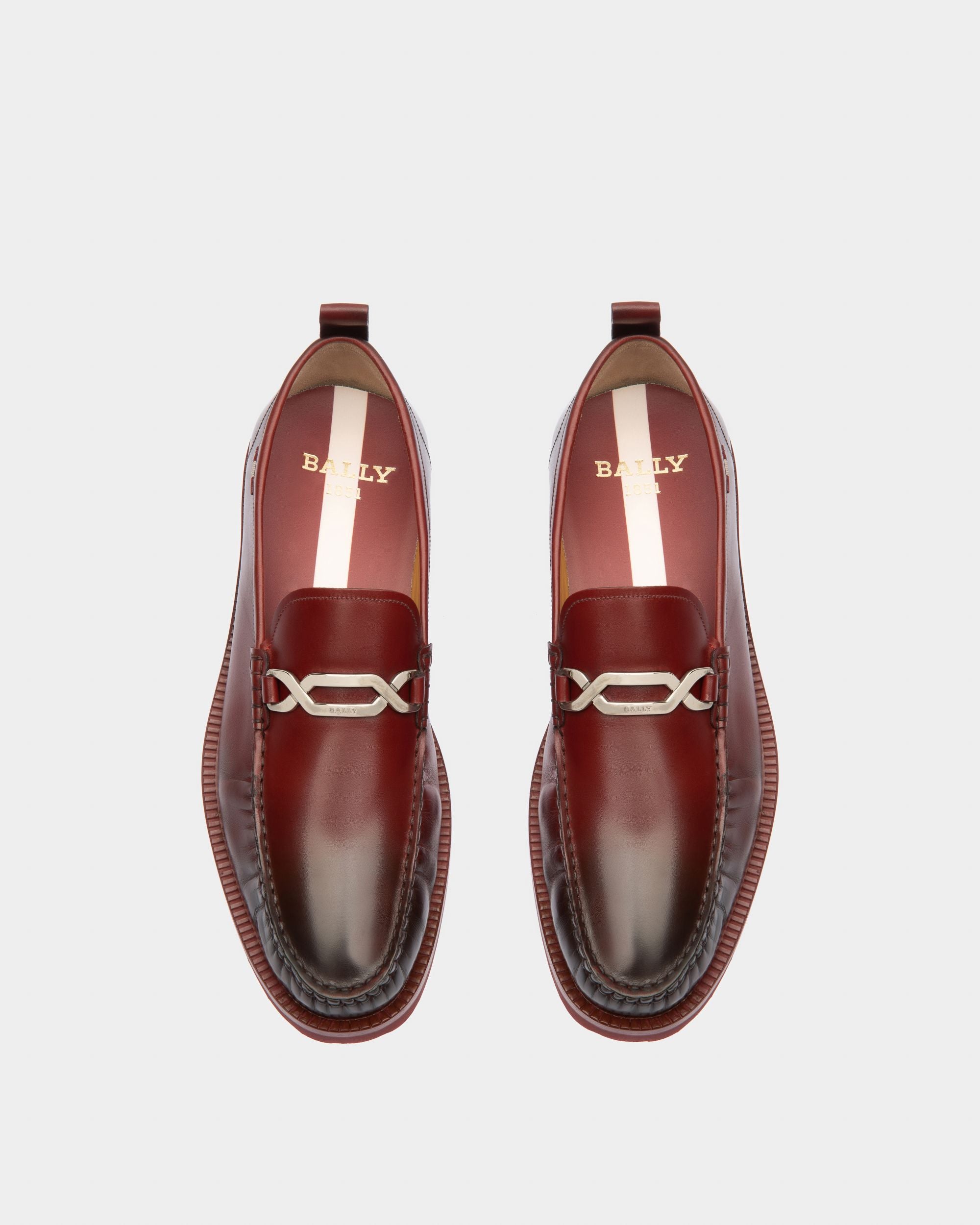 Novian Leather Mocassins In Heritage Red - Men's - Bally - 02