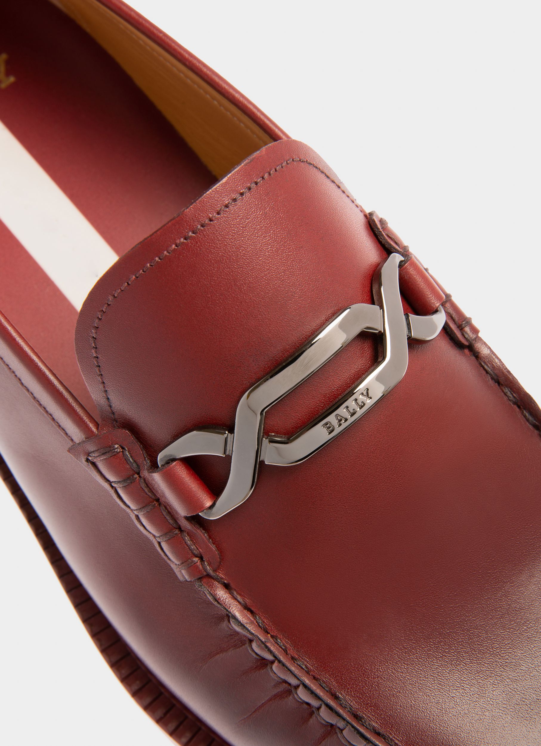 Novian Leather Mocassins In Heritage Red - Men's - Bally - 06