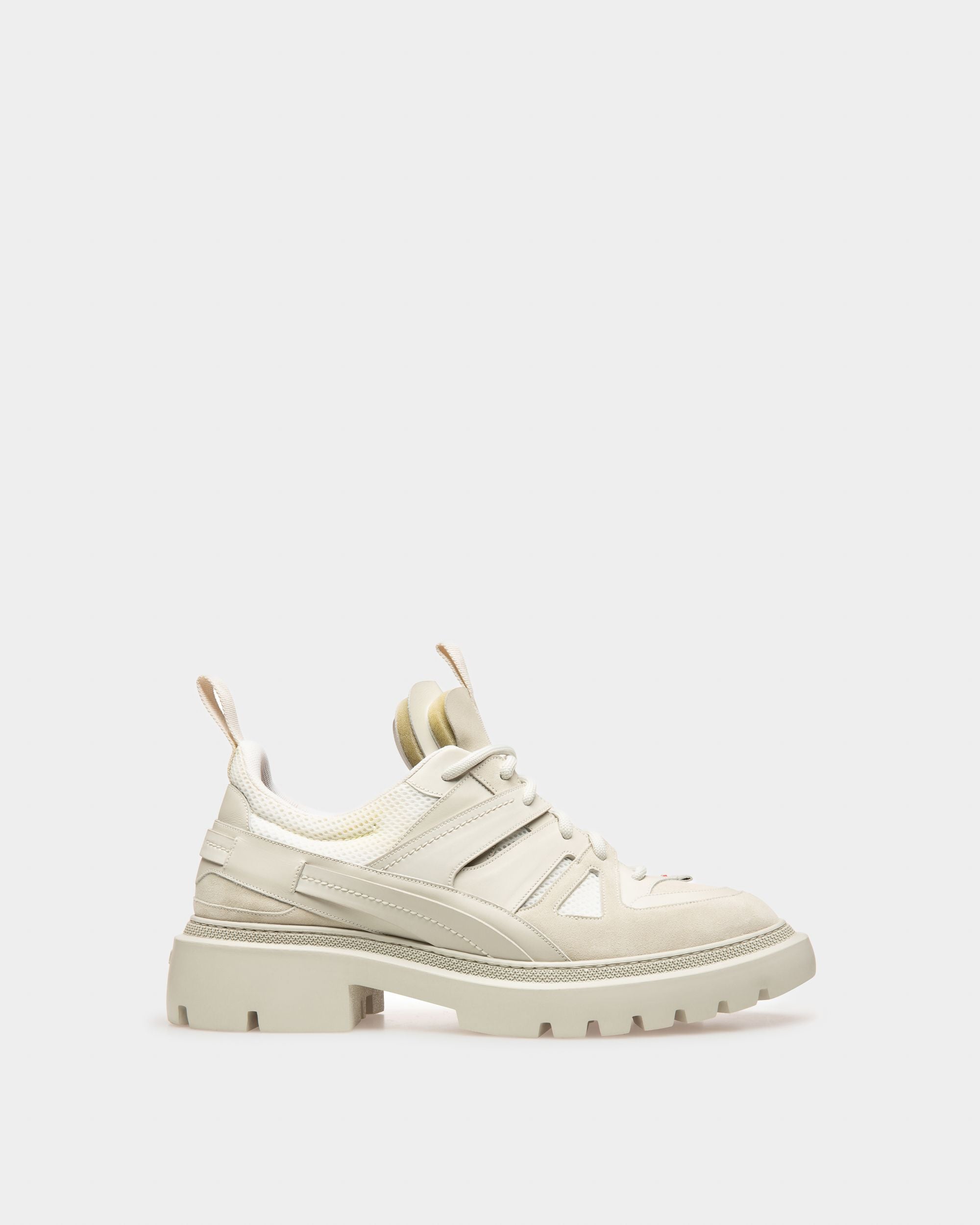 Vailont Leather Derbies In Dusty White - Men's - Bally - 01