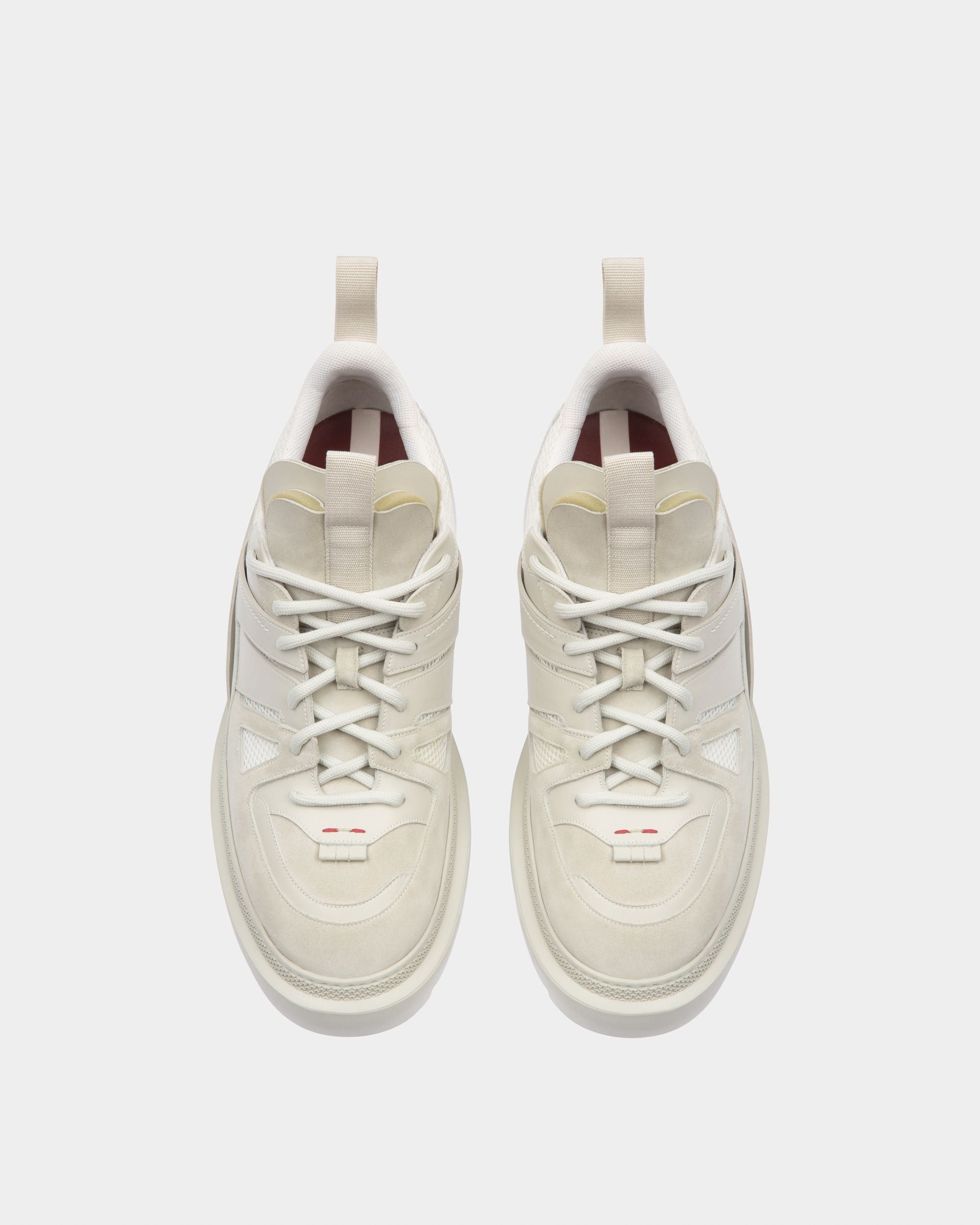 Vailont Leather Derbies In Dusty White - Men's - Bally - 02