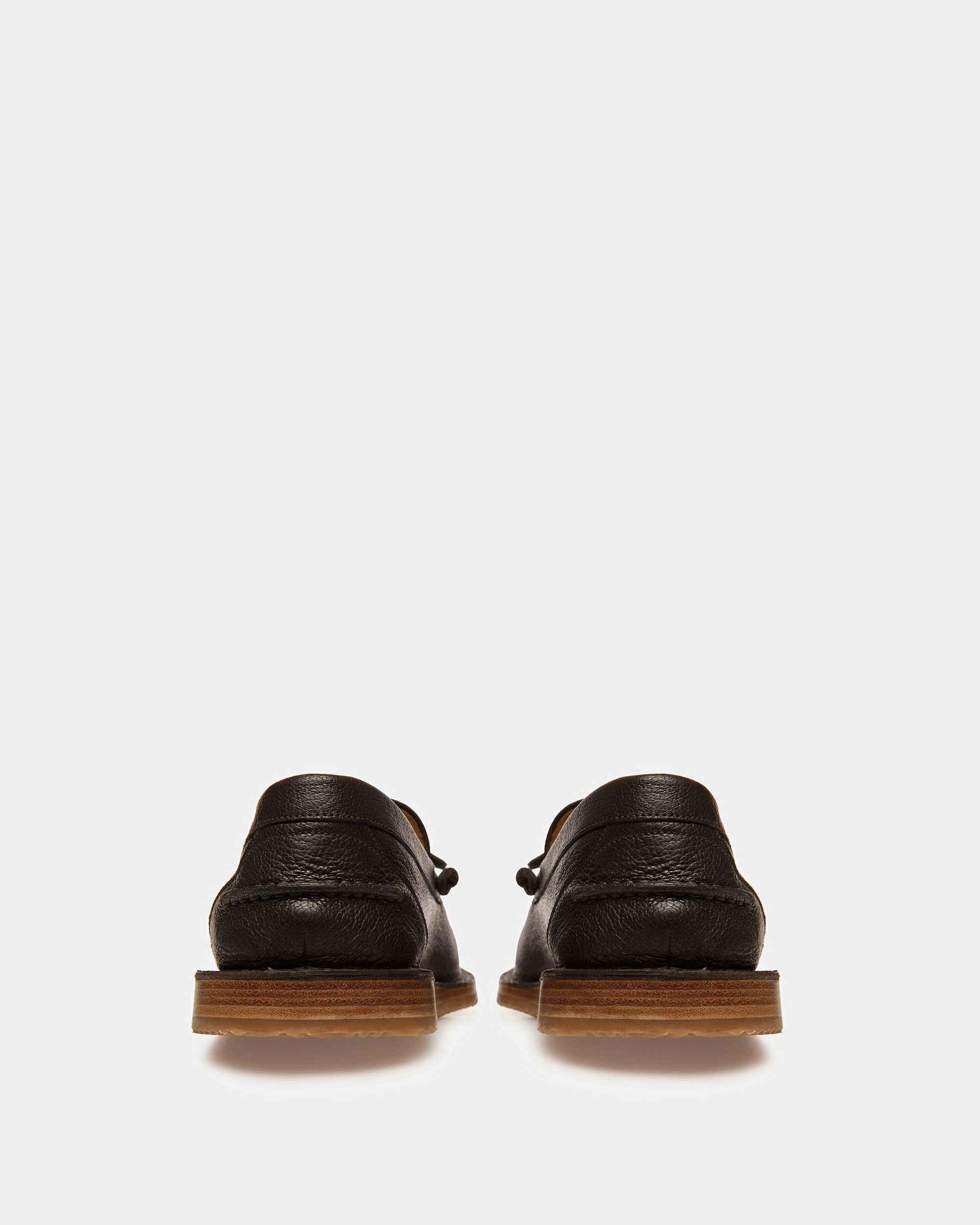 Fogar Leather Loafers In Brown - Men's - Bally - 04