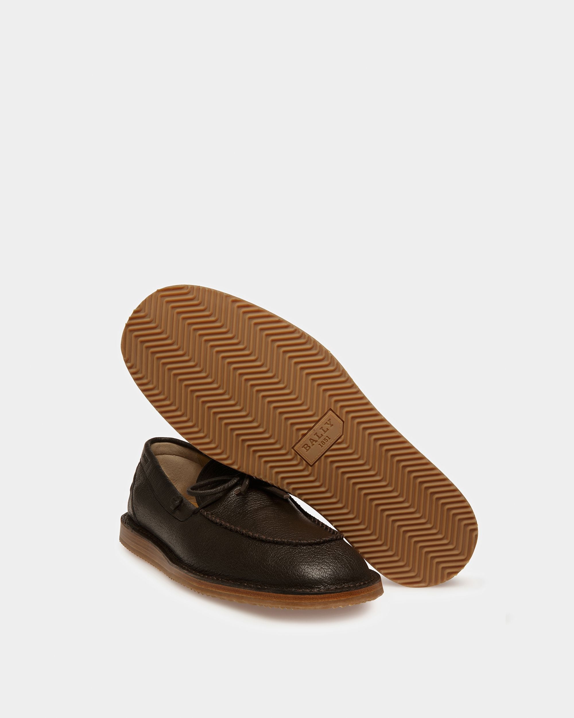 Fogar Leather Loafers In Brown - Men's - Bally - 05