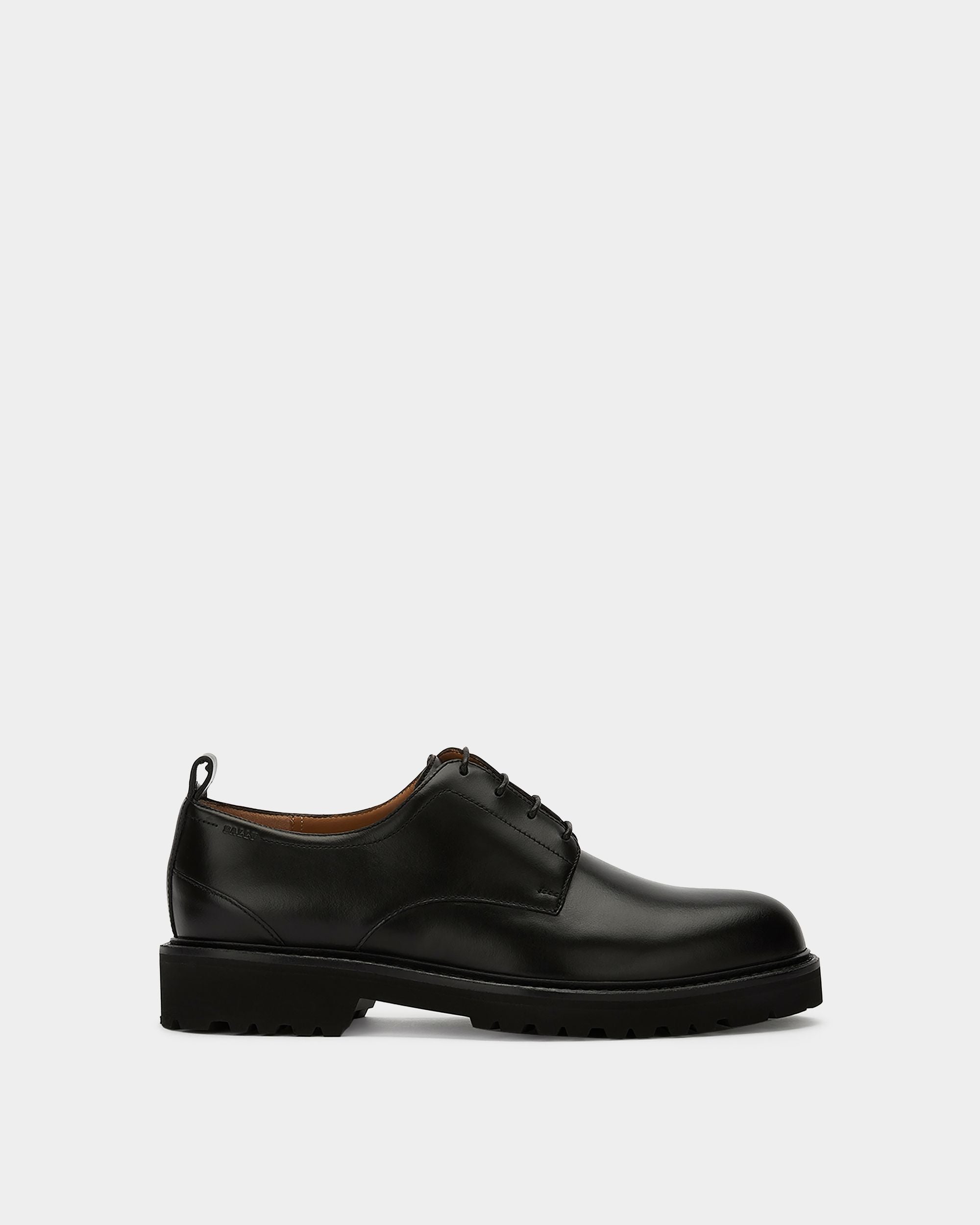 Derby in Black Leather - Men's - Bally - 01