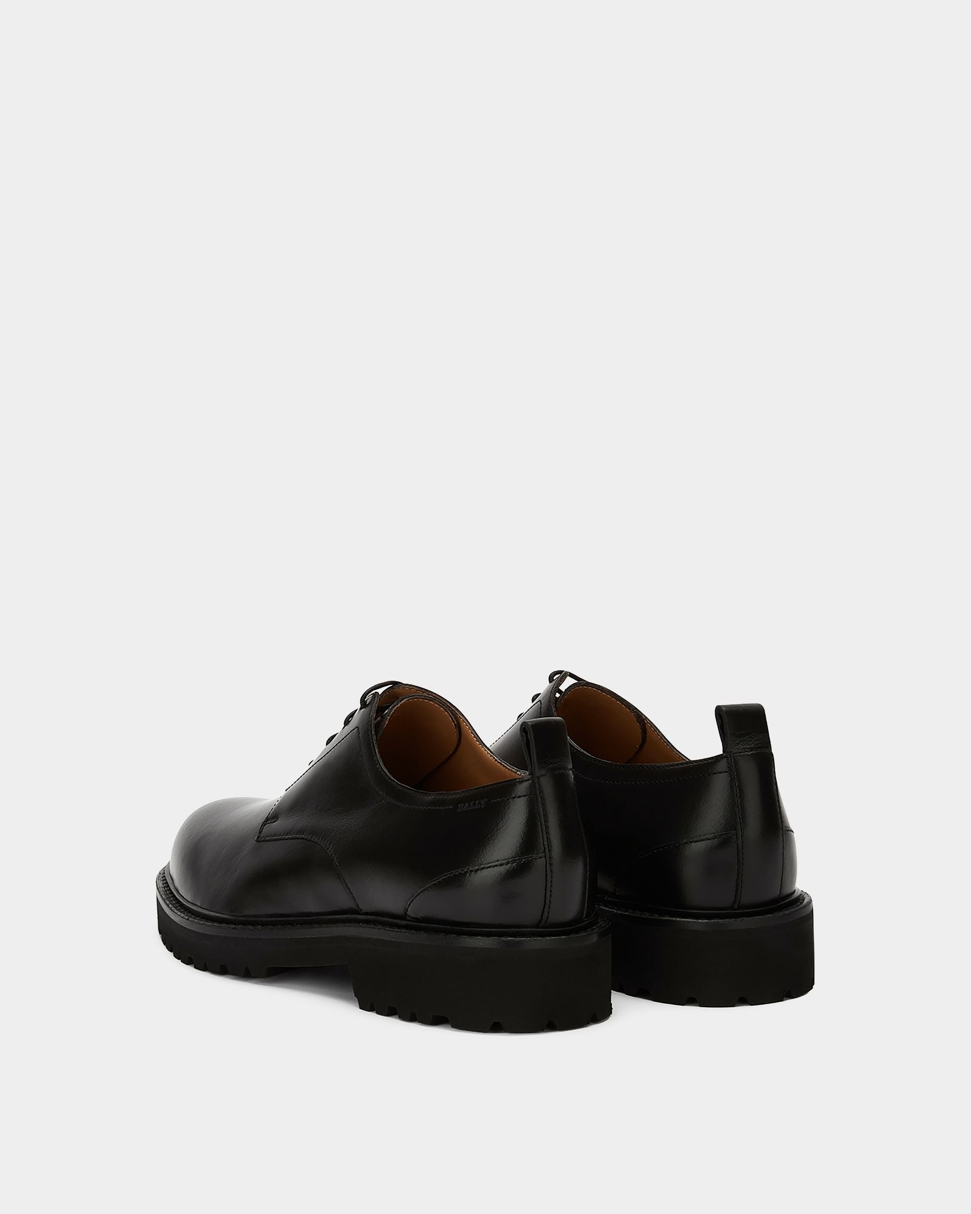 Derby in Black Leather - Men's - Bally - 03