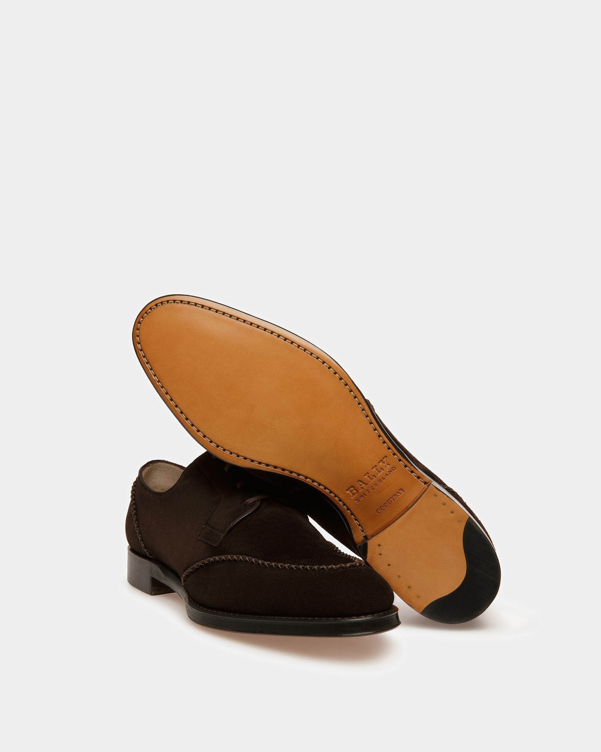 Scaron Leather Derby Shoes In Brown - Men's - Bally - 05