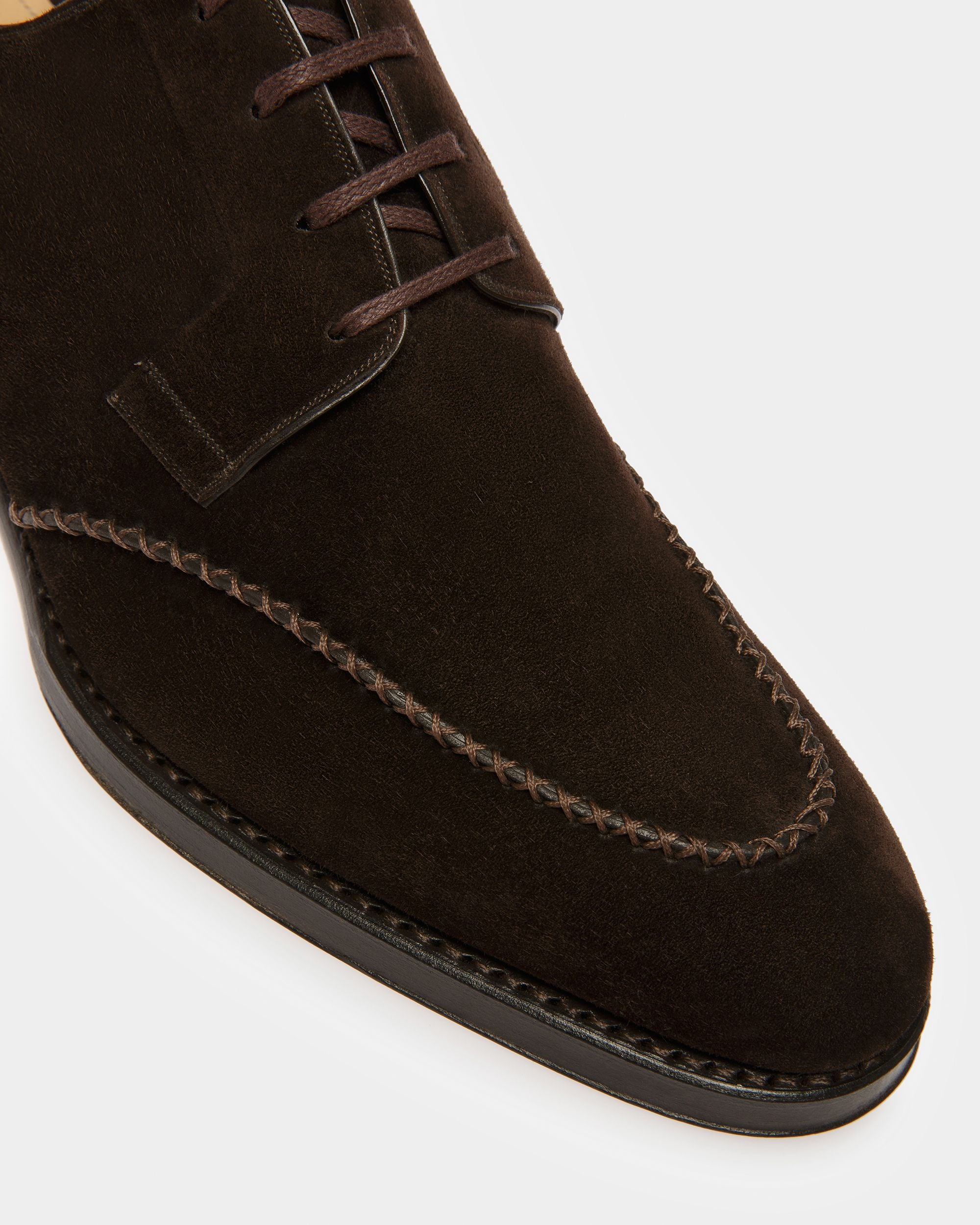 Scaron Leather Derby Shoes In Brown - Men's - Bally - 06