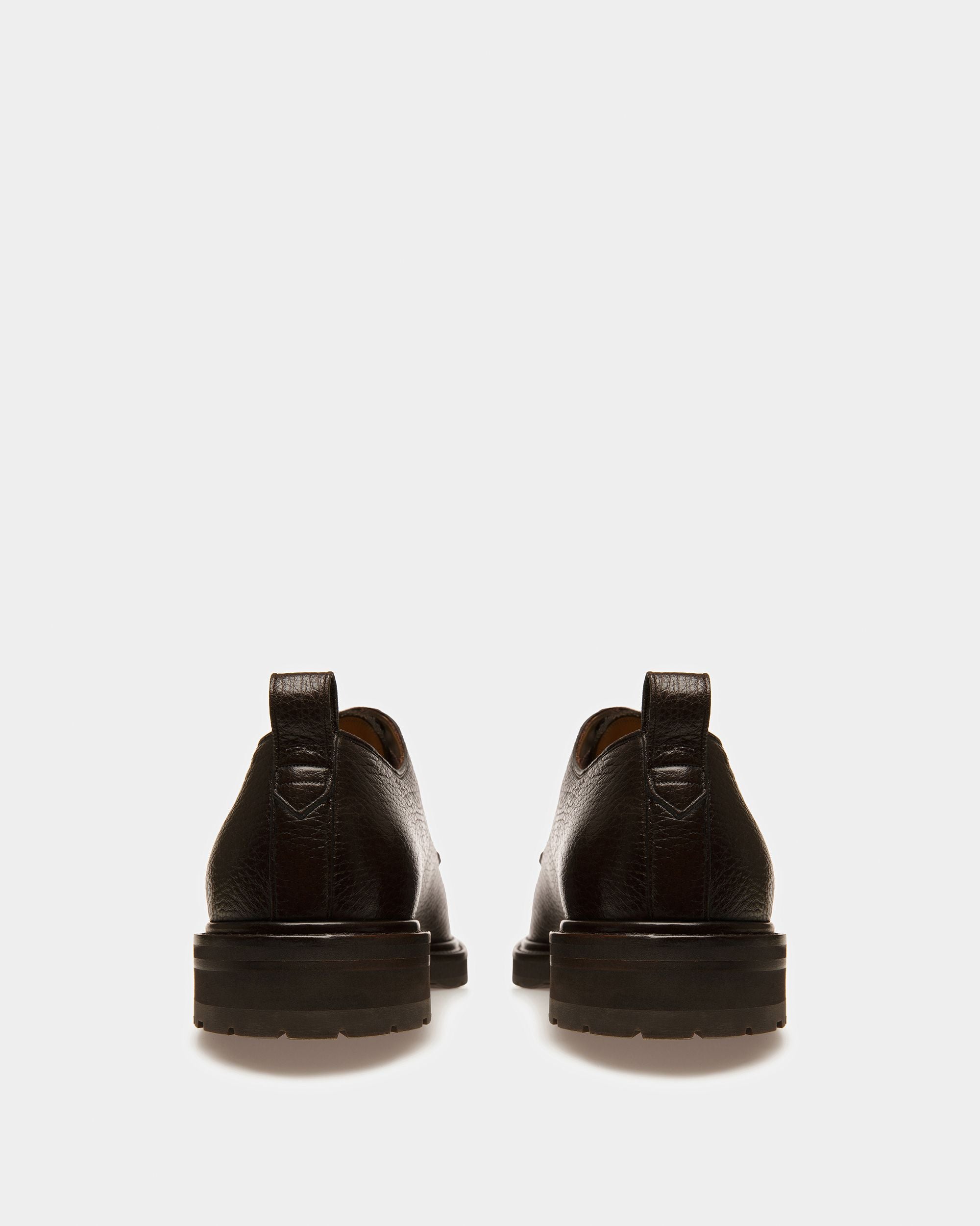Milivar Leather Derby Shoes In Brown - Men's - Bally - 03
