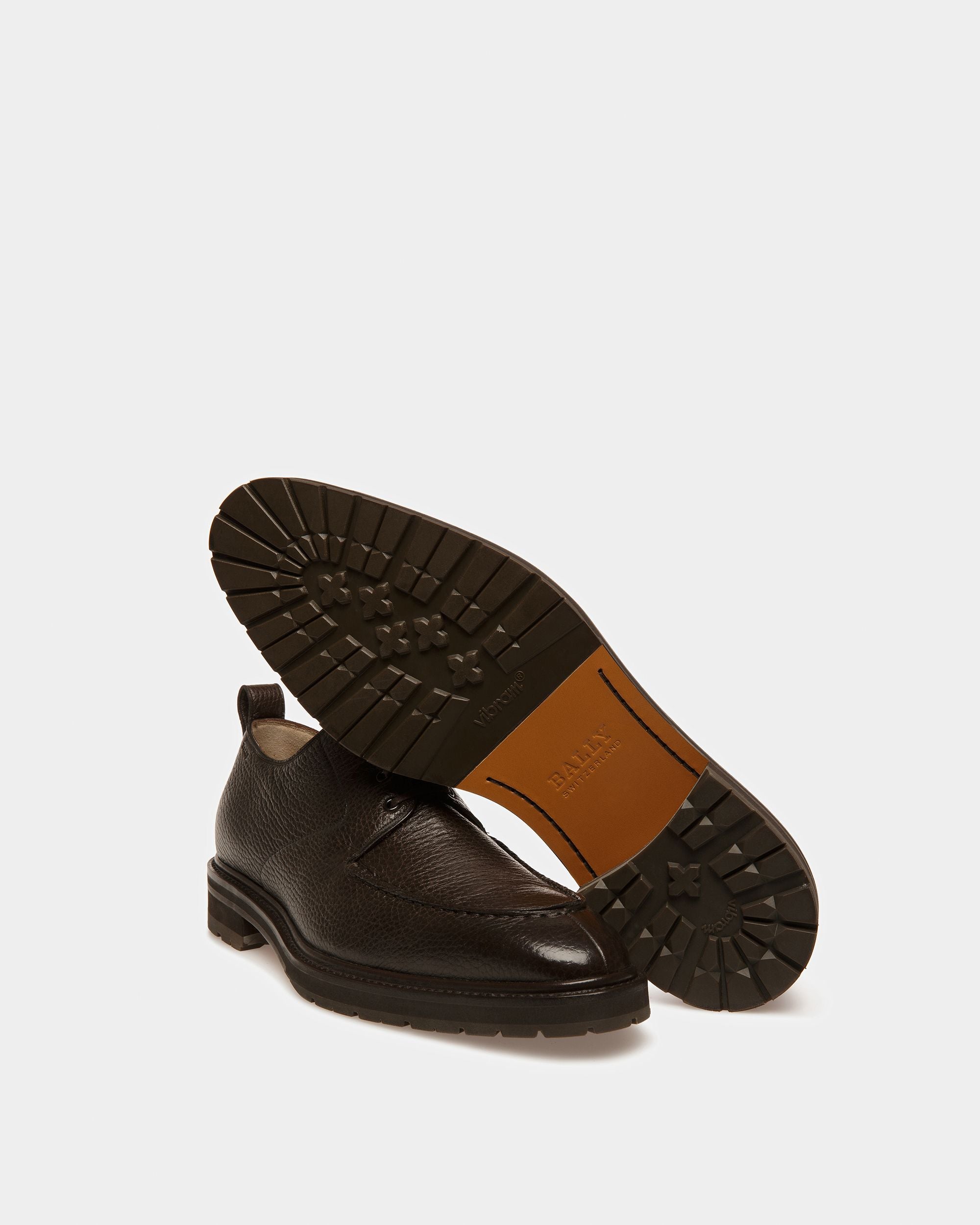 Milivar Leather Derby Shoes In Brown - Men's - Bally - 04