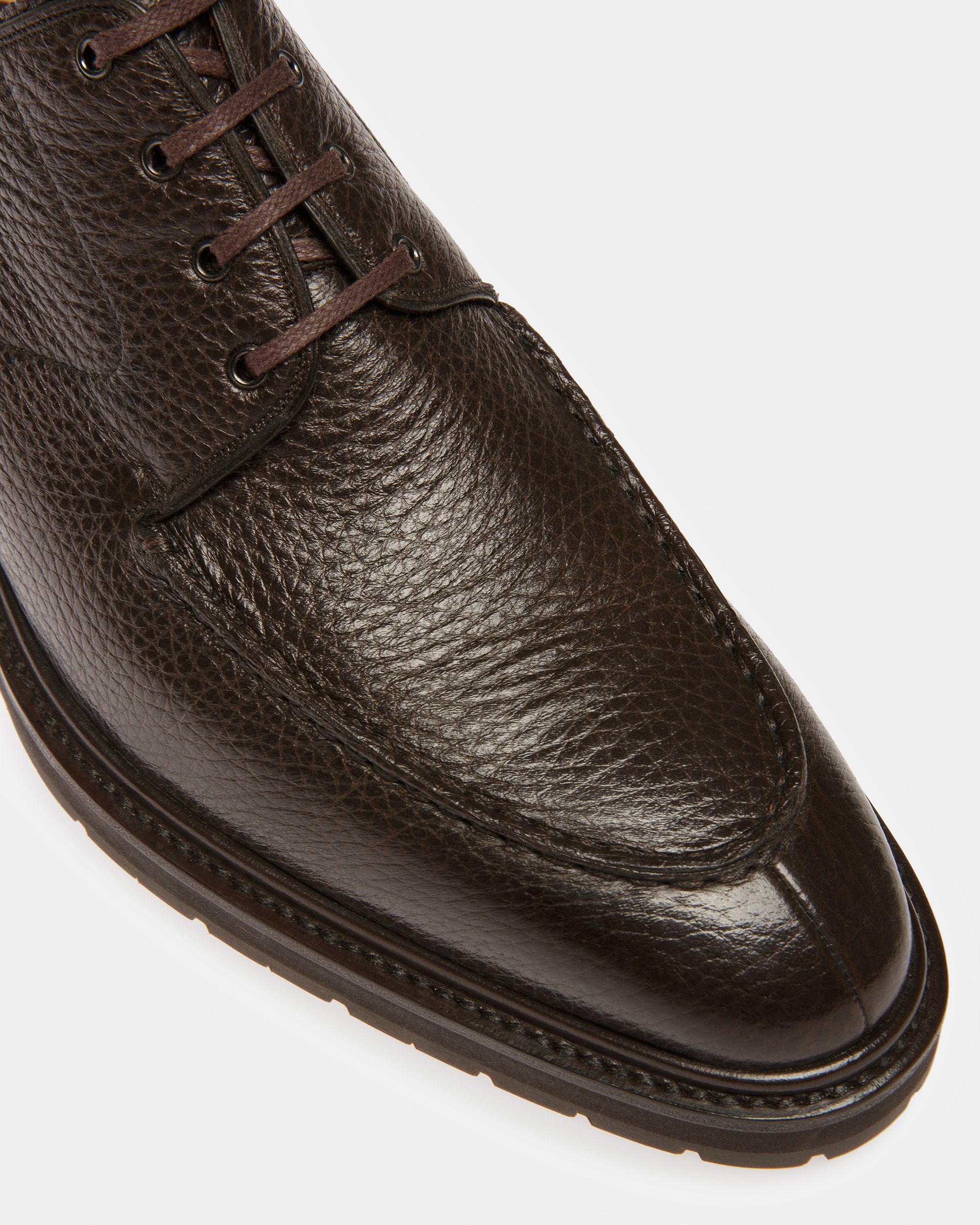 Milivar Leather Derby Shoes In Brown - Men's - Bally - 05