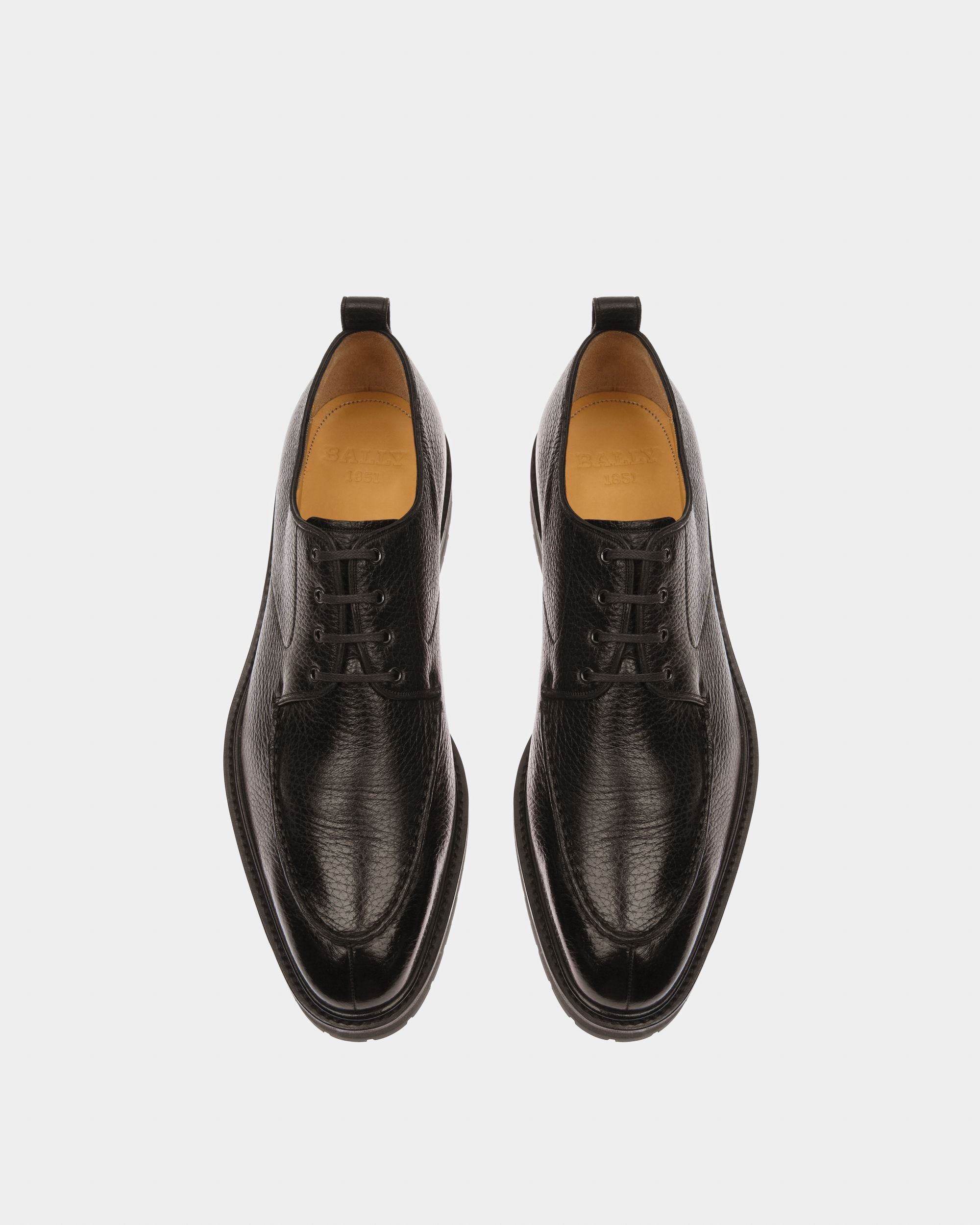 Milivar Leather Derbies In Black - Men's - Bally - 02