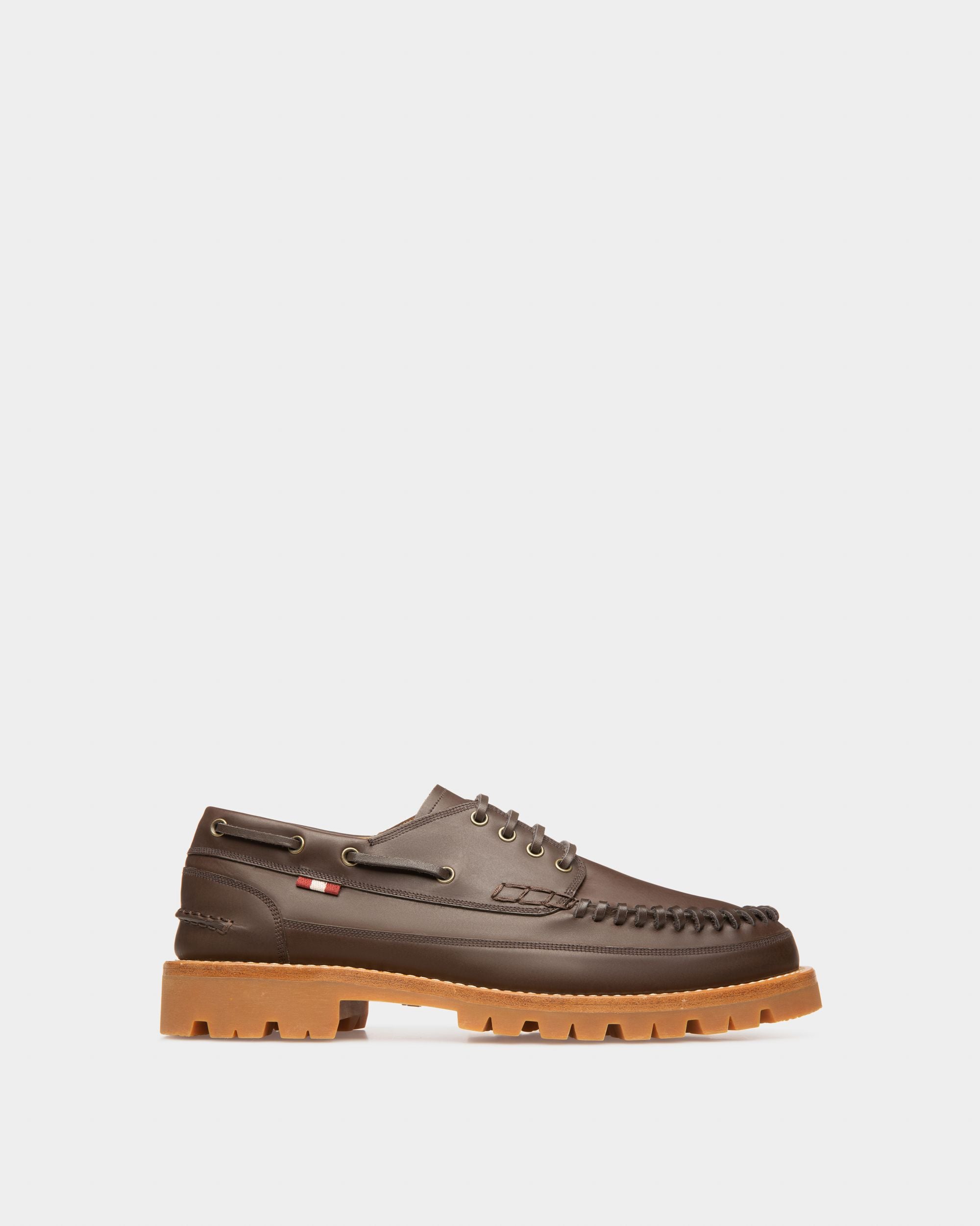 Tristan Leather Moccasins In Brown - Men's - Bally - 01