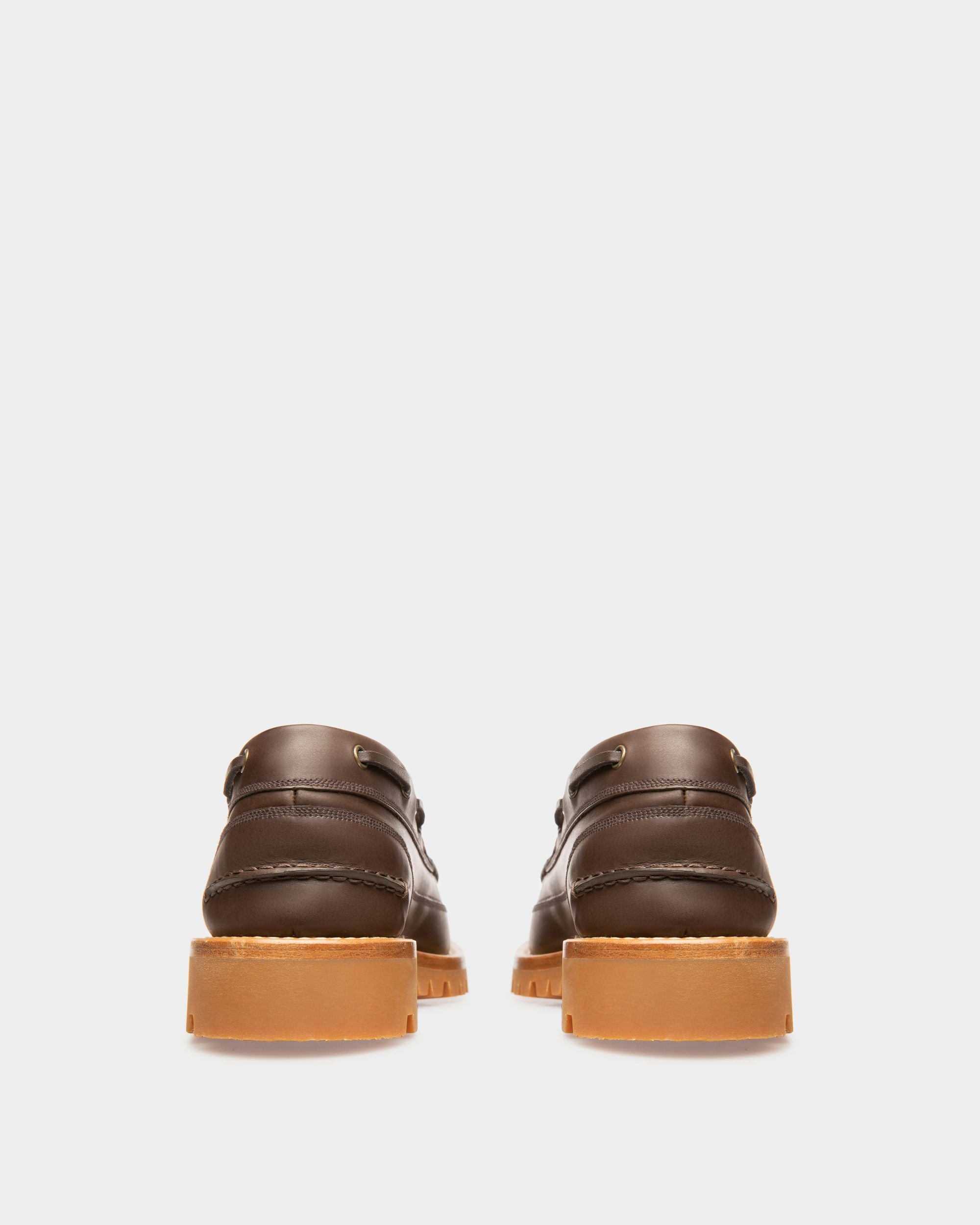 Tristan Leather Moccasins In Brown - Men's - Bally - 03