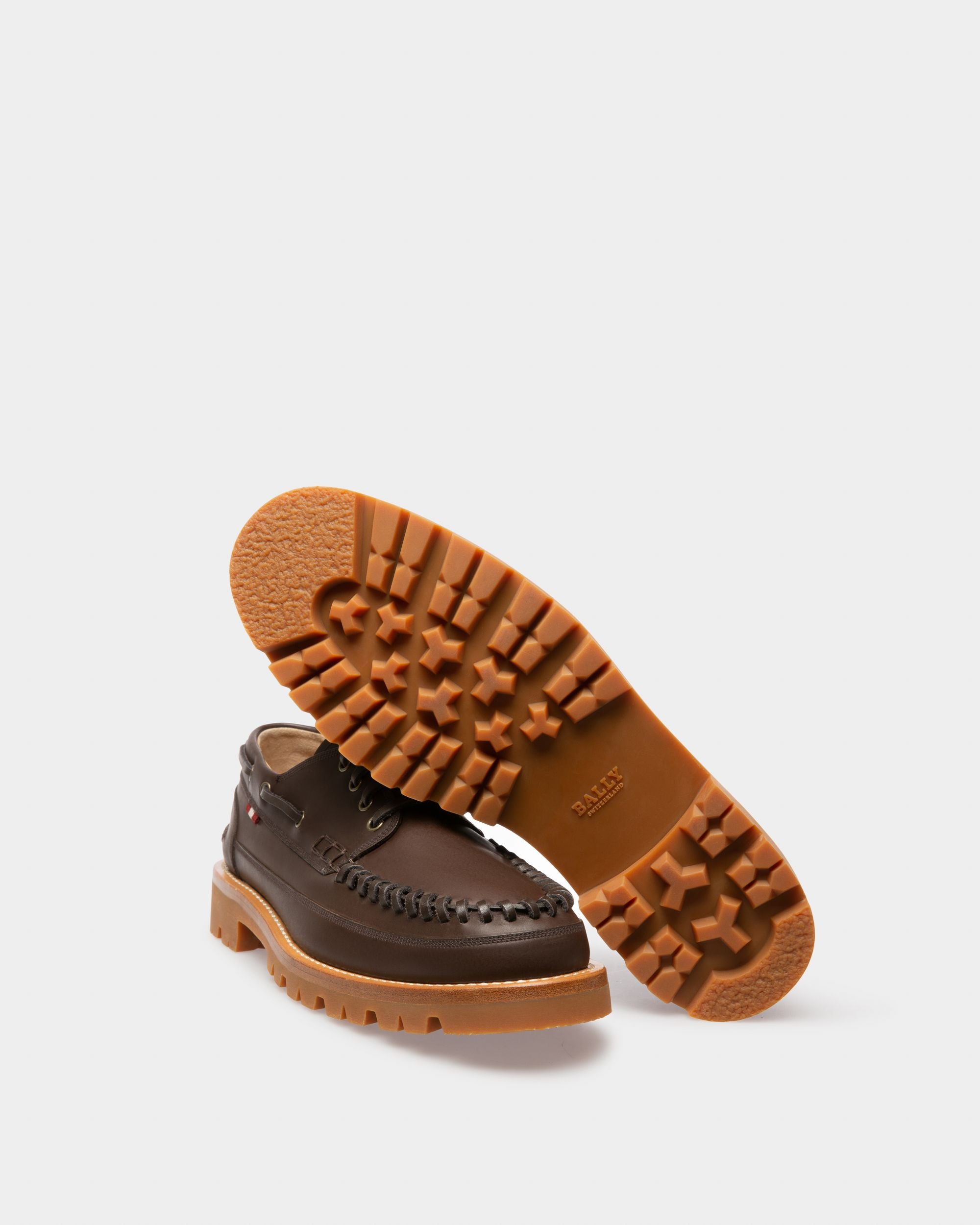 Tristan Leather Moccasins In Brown - Men's - Bally - 04