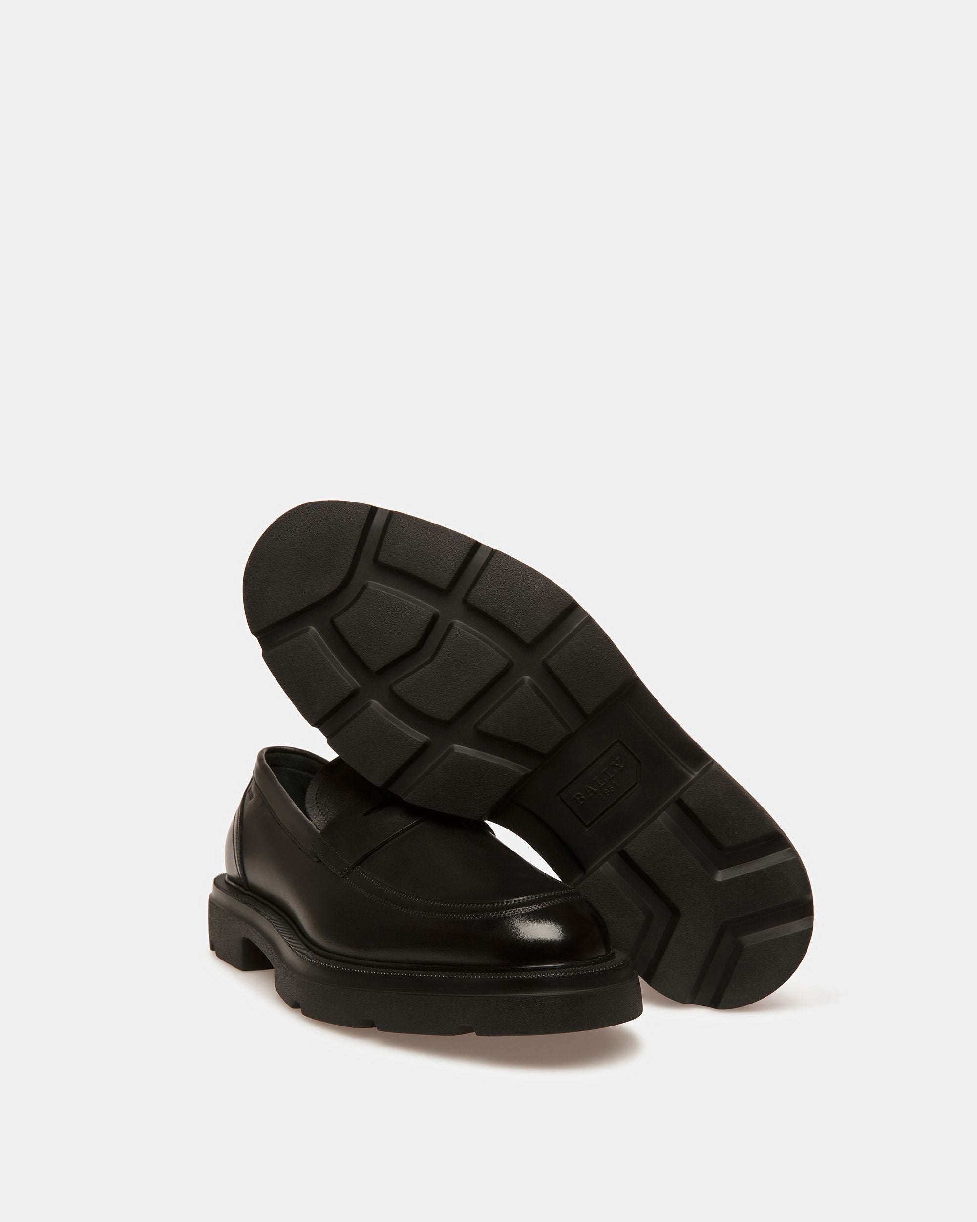 Zelard Leather Loafers In Black - Men's - Bally - 05
