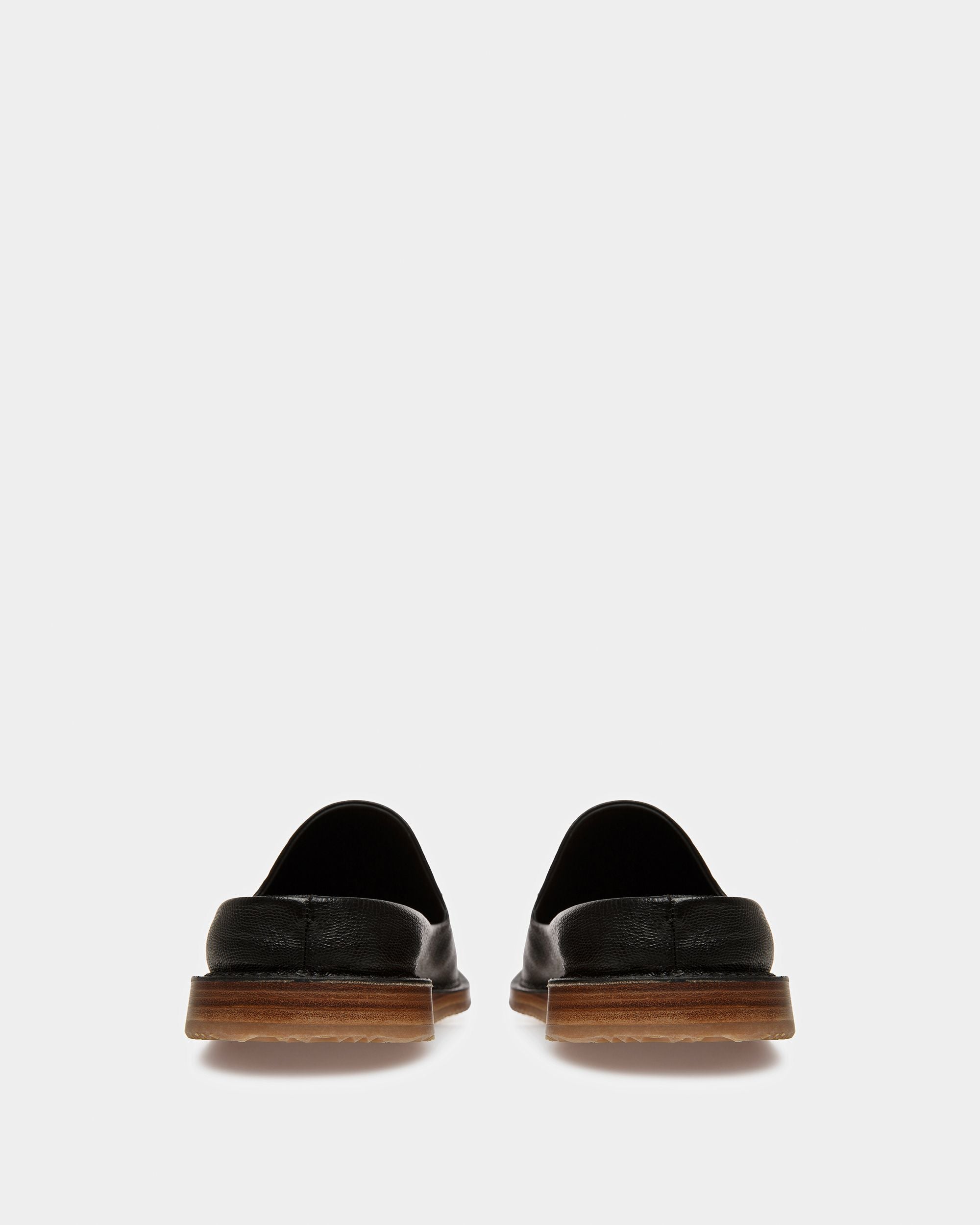 Fosko Leather Slippers In Black - Men's - Bally - 04