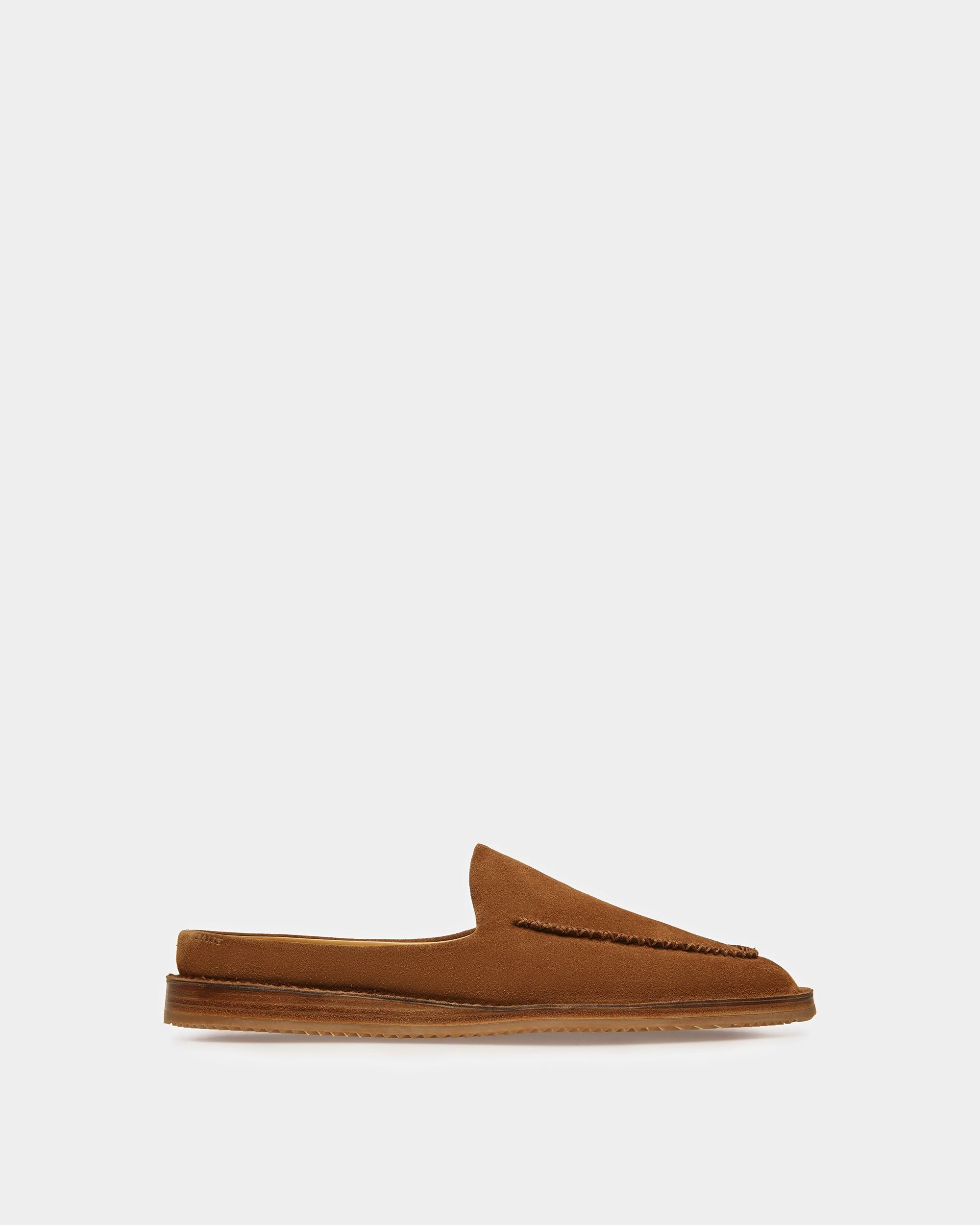 Fosko Leather Slippers In Brown - Men's - Bally - 01